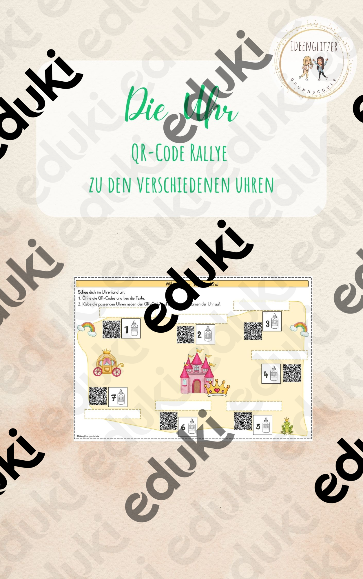 QR-Code Leserallye "Verschiedene Uhren" – Unterrichtsmaterial im Fach