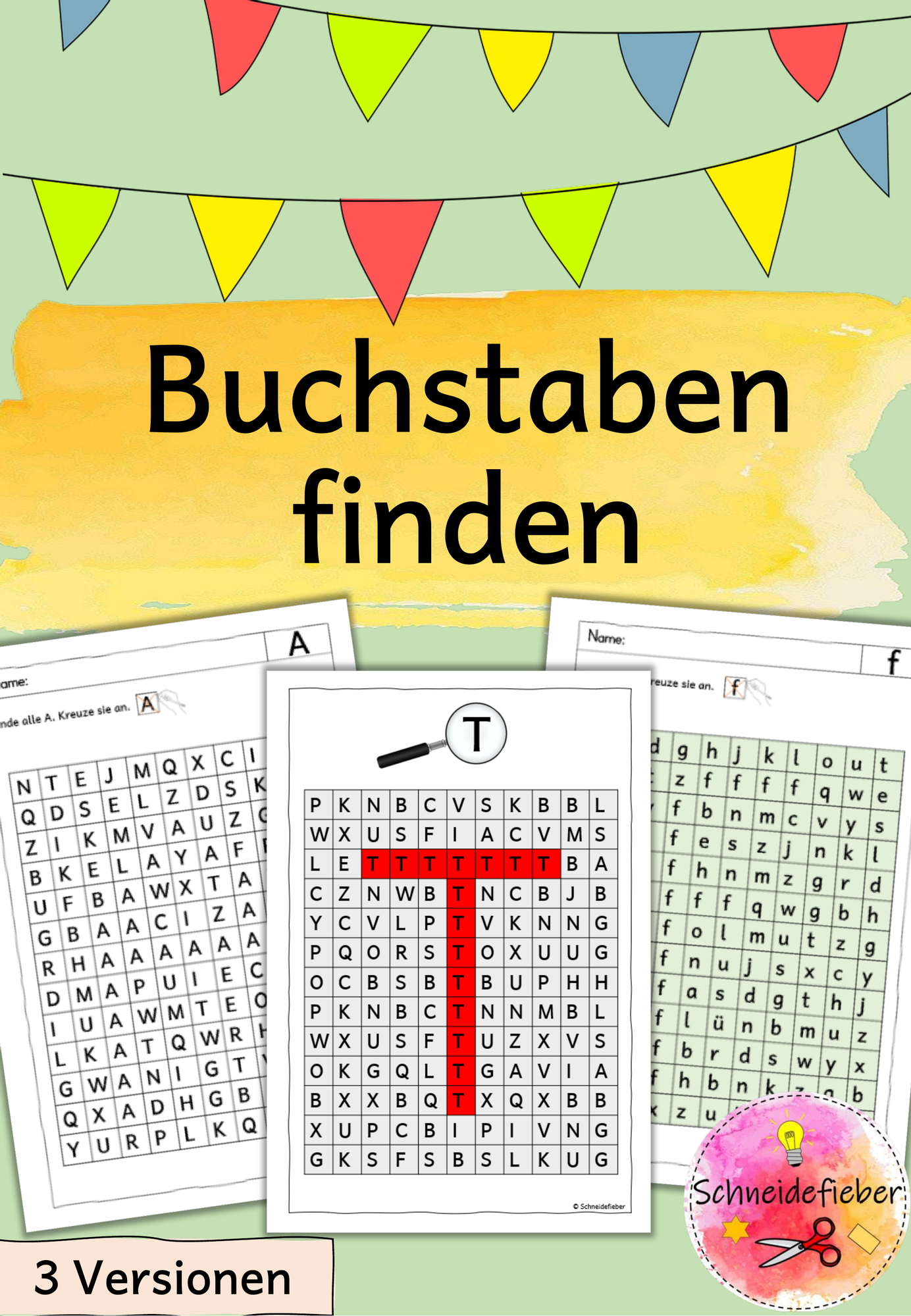 Buchstaben finden, A-Z, Buchstabe – Unterrichtsmaterial im Fach Deutsch
