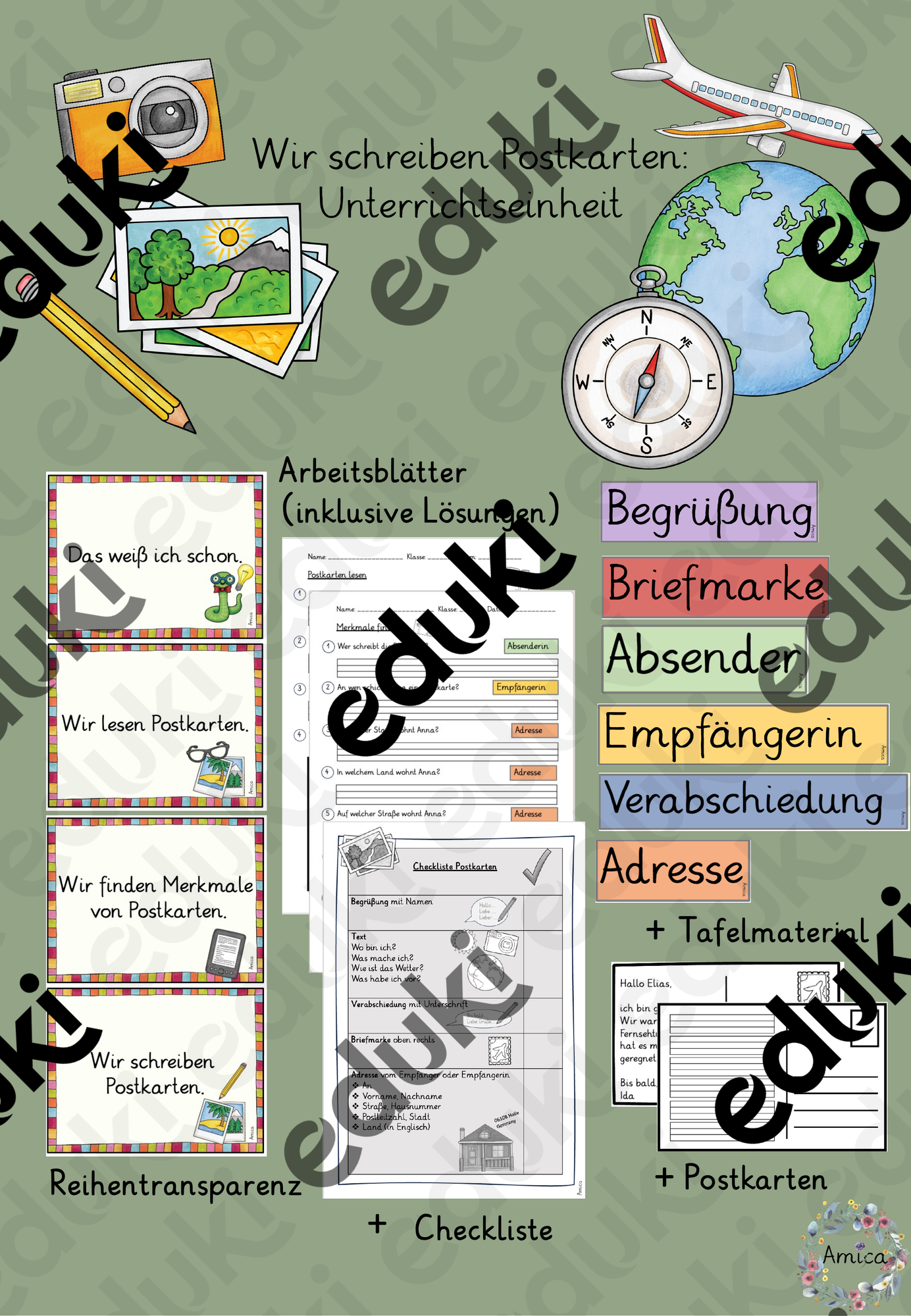 Postkarten Schreiben Unterrichtseinheit Unterrichtsmaterial Im Fach postkarten-schreiben-unterrichtseinheit-unterrichtsmaterial-im-fach