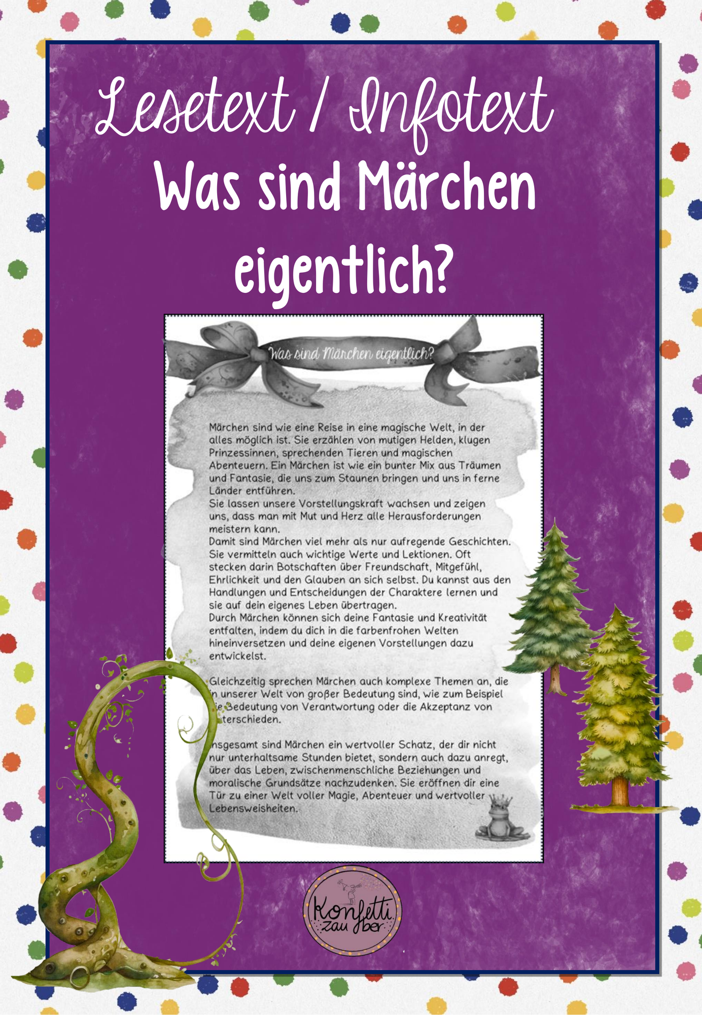 Lesetext / Infotext: Märchen - Was ist das? – Unterrichtsmaterial im