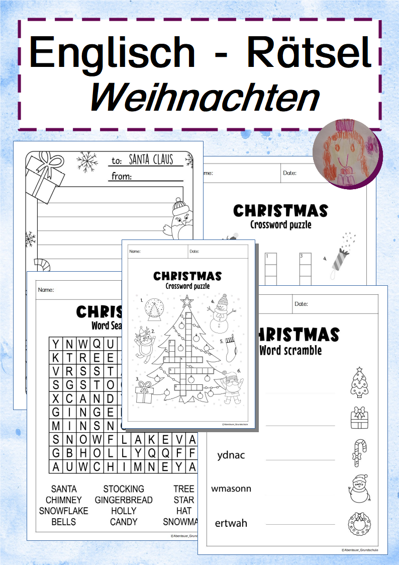 Rätsel auf Englisch: Weihnachten – Unterrichtsmaterial in den Fächern