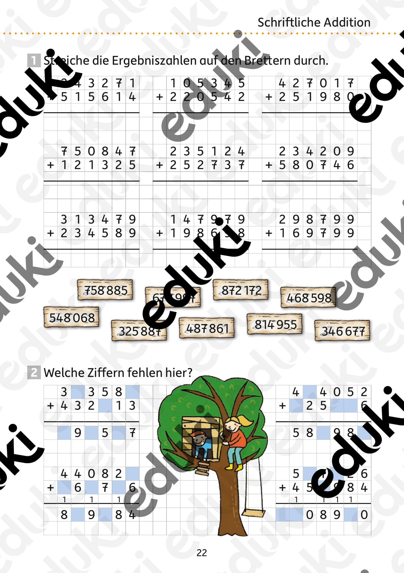 Schriftliche Addition/Subtraktion (Mein Übungsheft Rechnen 4. Klasse