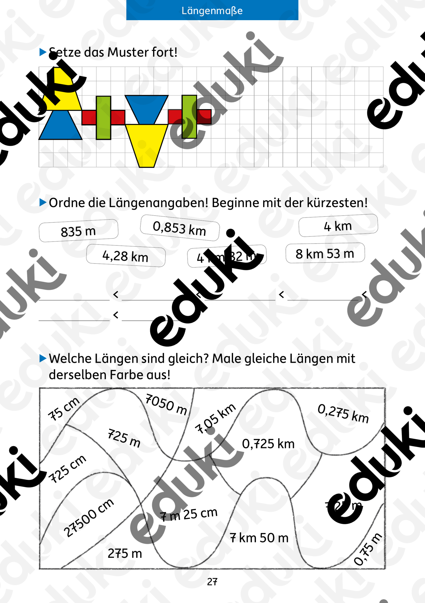 Längen (Quer durch die 4. Klasse, Mathe und Deutsch