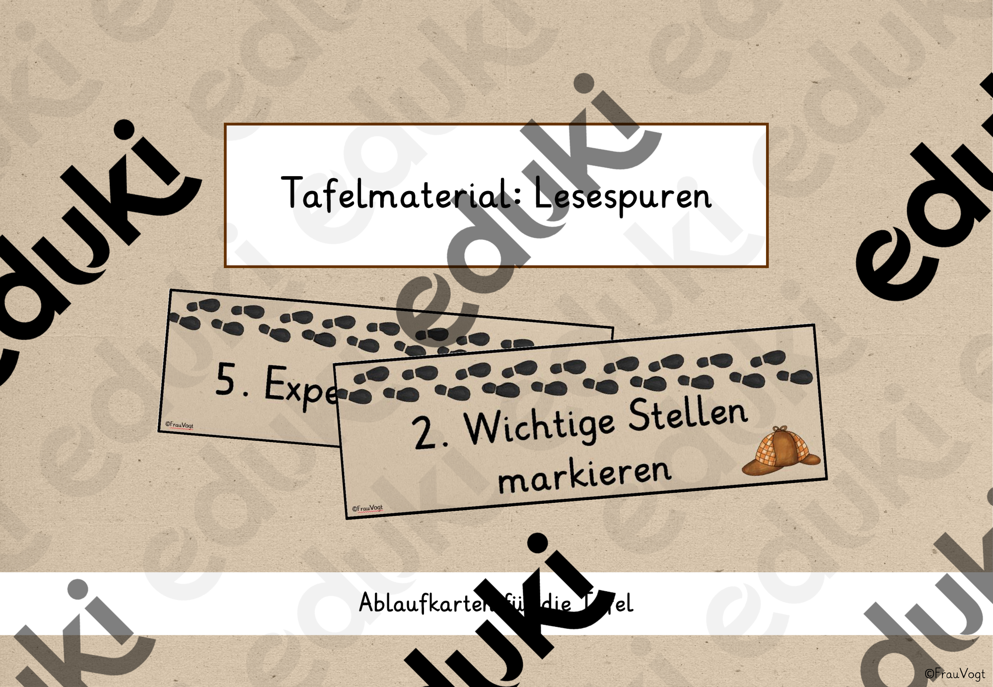 Tafelmaterial Lesespuren – Unterrichtsmaterial im Fach Deutsch