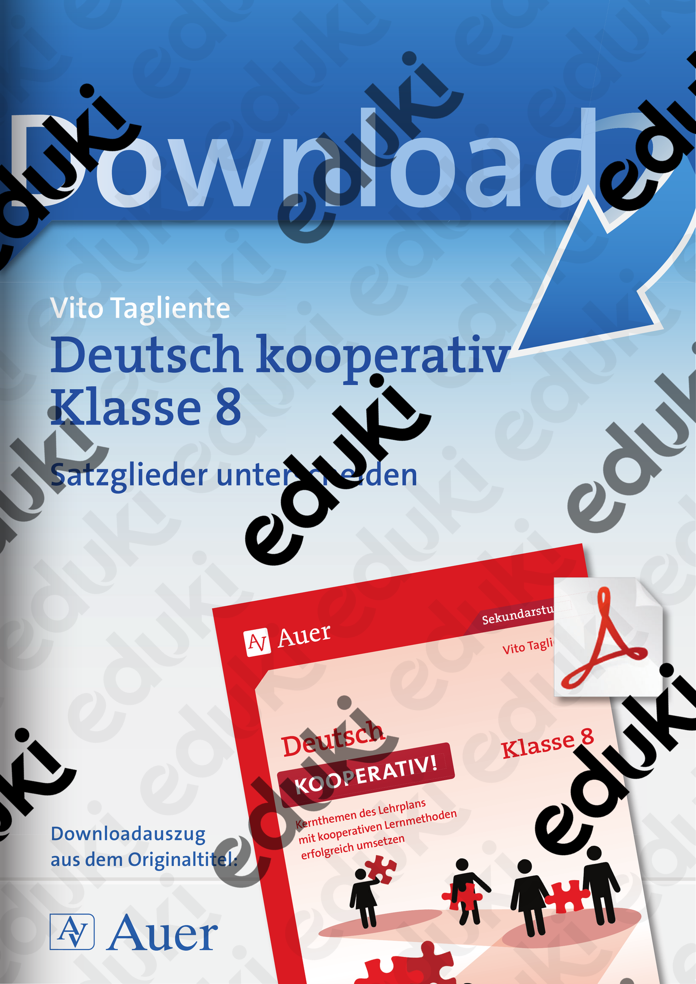 Deutsch kooperativ Klasse 8 - Satzglieder unterschieden