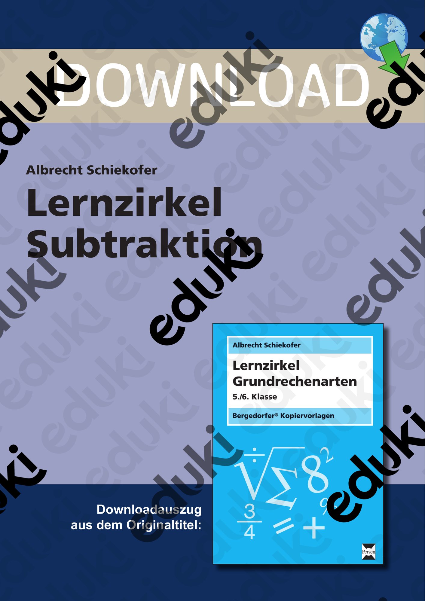 Lernzirkel Subtraktion – Unterrichtsmaterial im Fach Mathematik