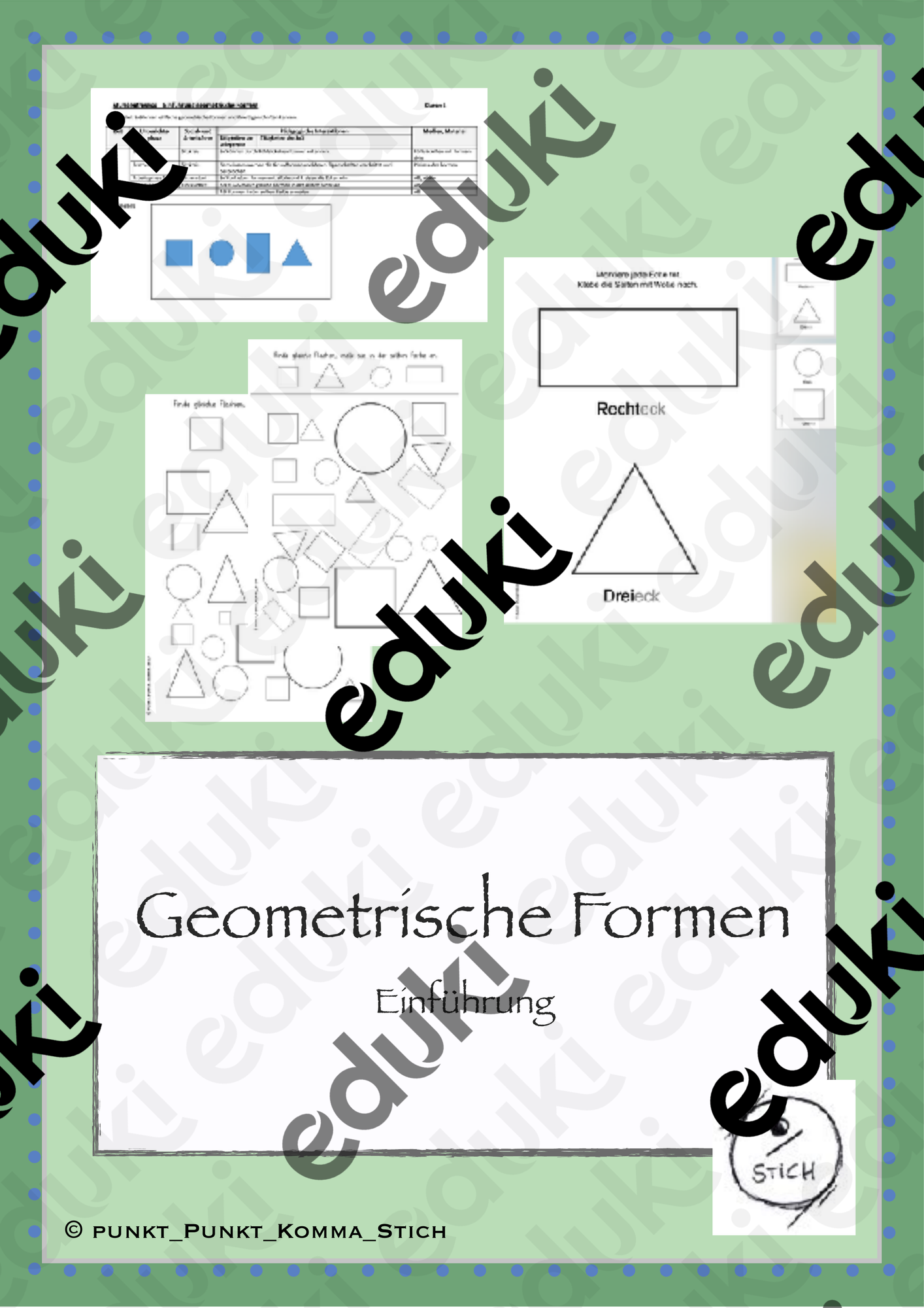 Geometrische Formen - Einführung – Unterrichtsmaterial im Fach Mathematik