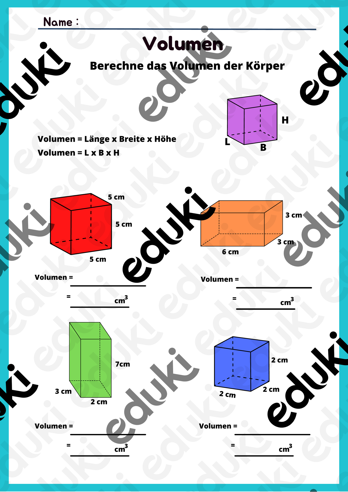Mathematik 6. Klasse: Volumen und Einheiten von Körpern
