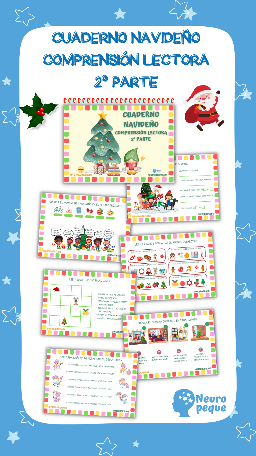 CUADERNO NAVIDEÑO COMPRENSIÓN LECTORA 2º PARTE - material didáctico de ...