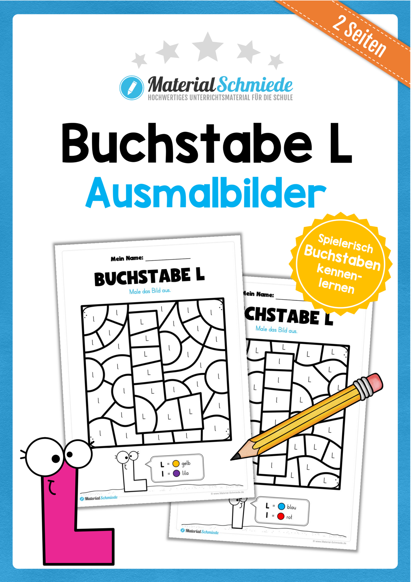 Buchstabe L/l: Ausmalbilder – Unterrichtsmaterial im Fach Deutsch