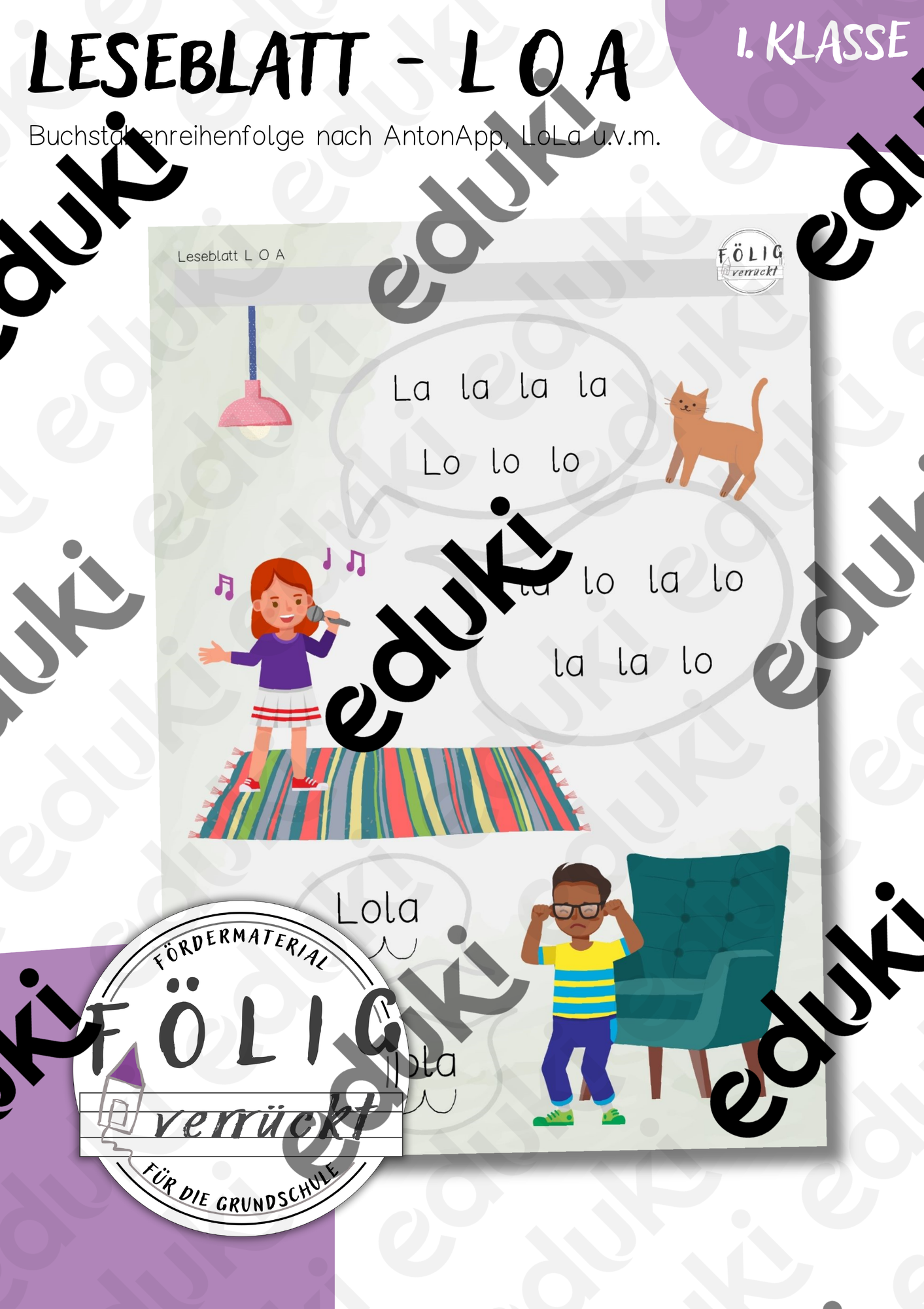 Leseblatt LOA – Unterrichtsmaterial im Fach Deutsch