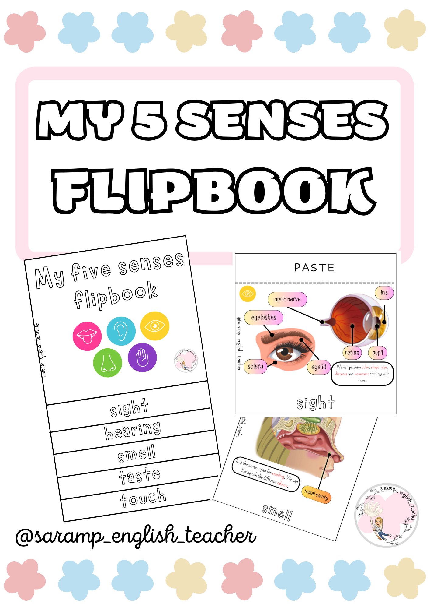 MY FIVE SENSES FLIPBOOK - material de la siguiente asignatura Ciencias ...