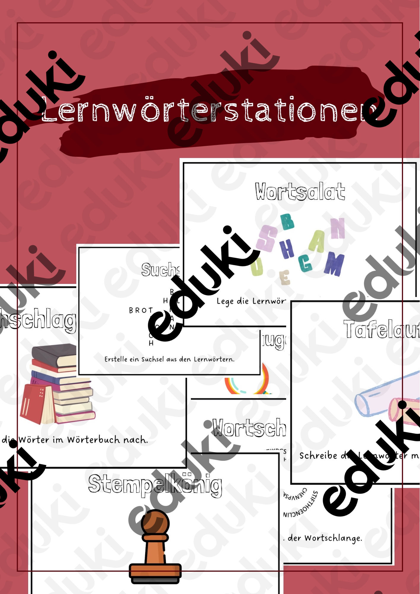 Lernwörterstationen Lernwörtertraining – Unterrichtsmaterial im Fach