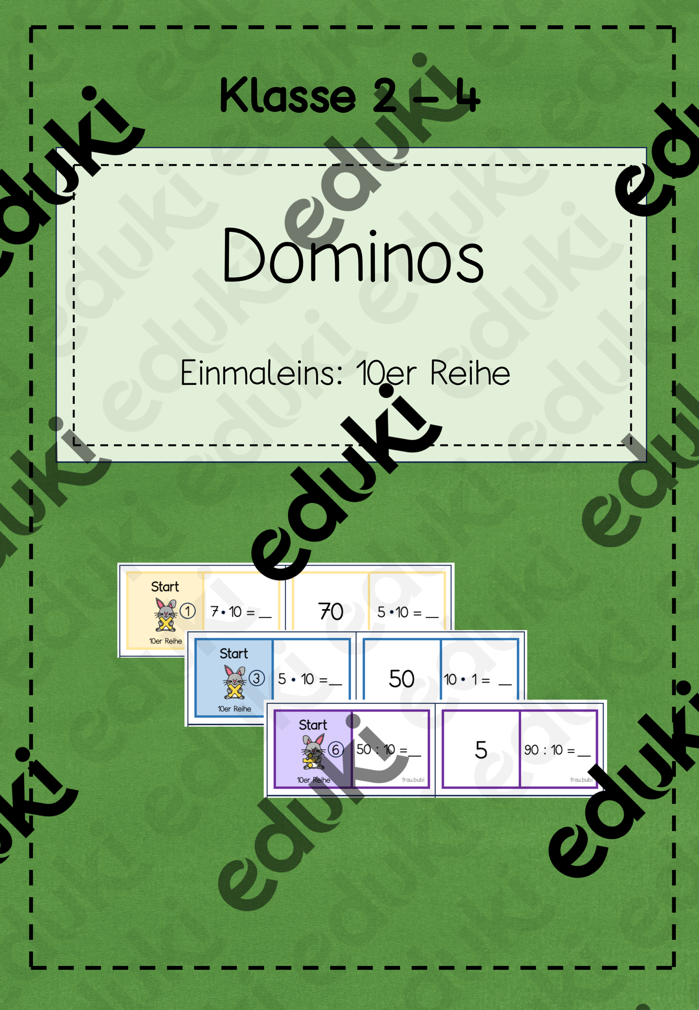 Dominos Einmaleins 10er Reihe – Unterrichtsmaterial im Fach Mathematik