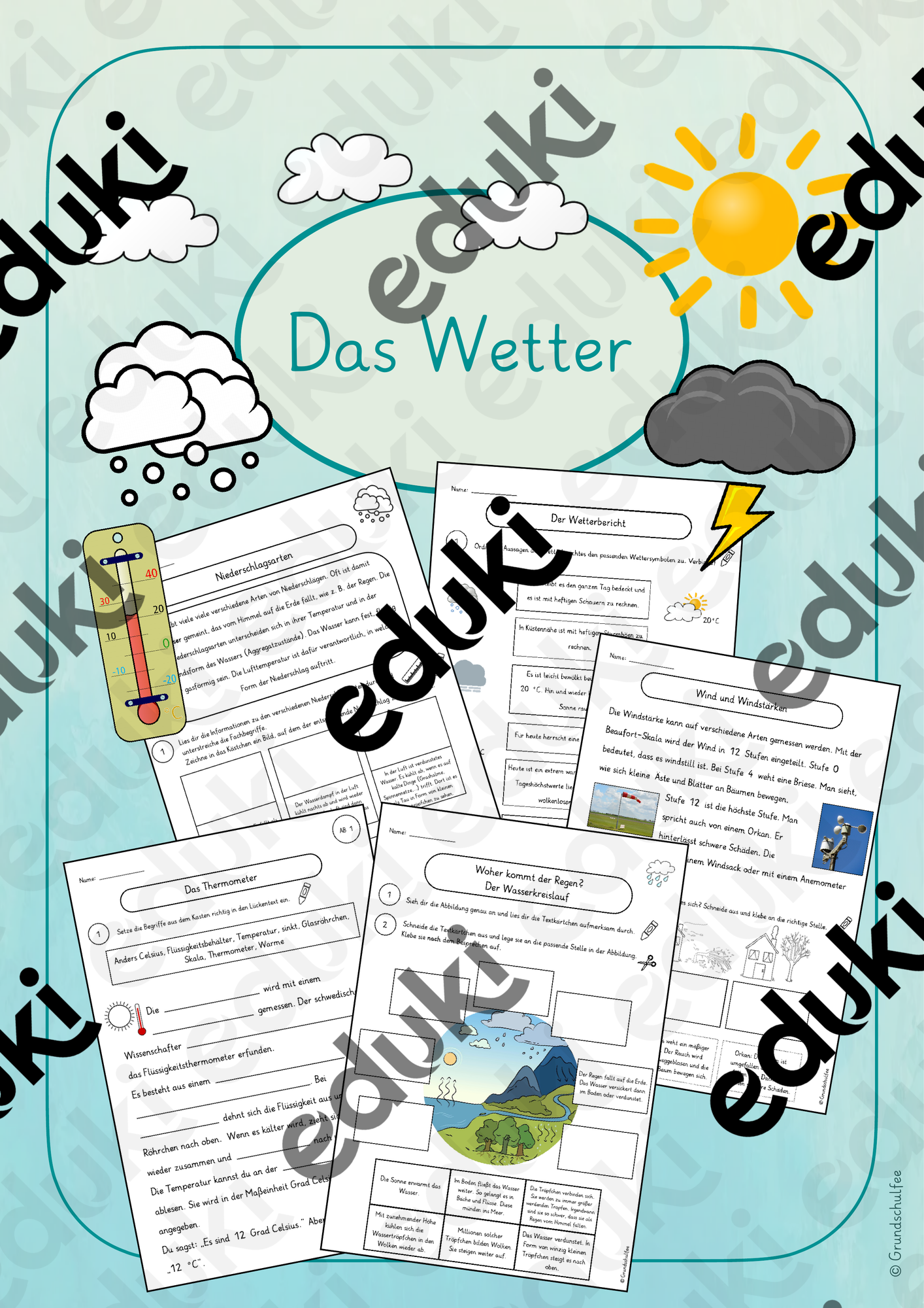 Das Wetter - Komplette Unterrichtsreihe – Unterrichtsmaterial im Fach