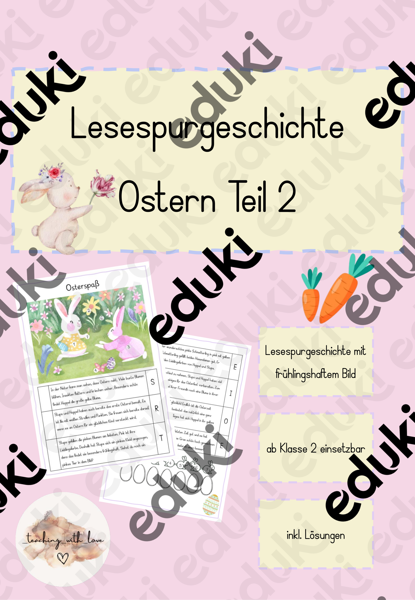 Lesespurgeschichte Ostern Teil 2 – Unterrichtsmaterial im Fach Deutsch