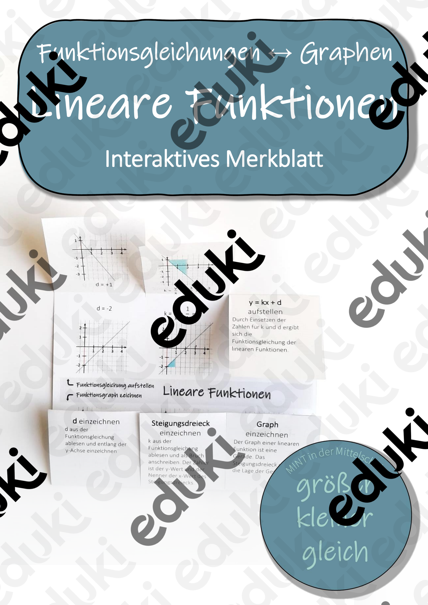 Lineare Funktionen - Interaktives Merkblatt – Unterrichtsmaterial im ...