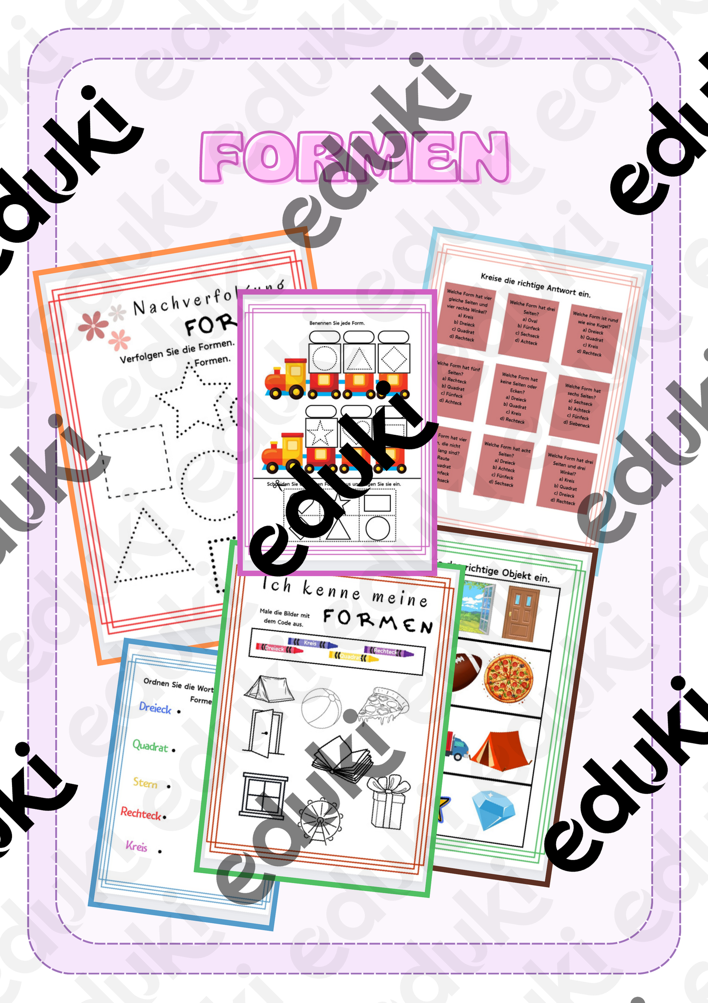 Formen erkennen, Formen beschreiben, Formen zeichnen