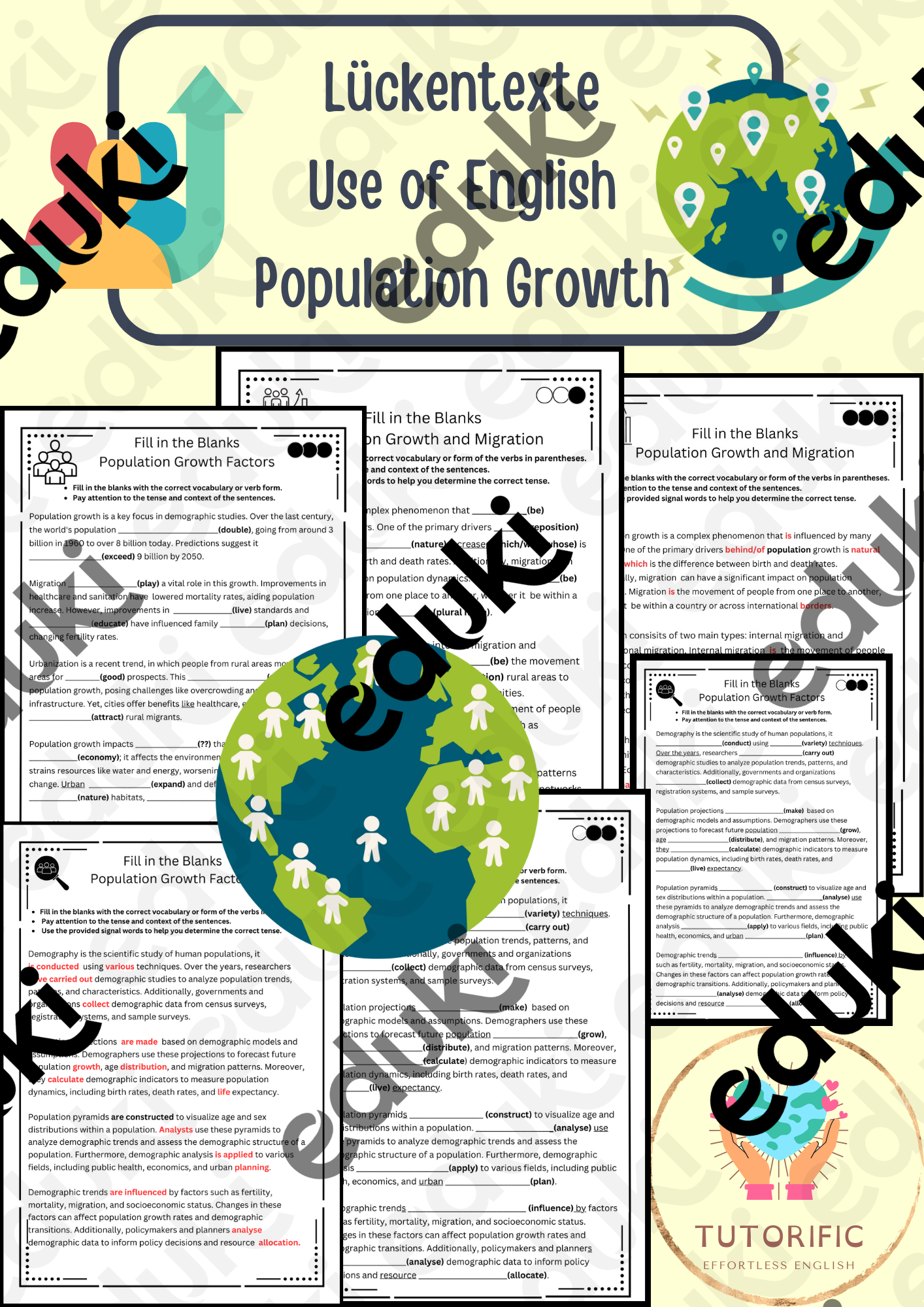 Lückentext-Paket – Unterrichtsmaterial in den Fächern Englisch