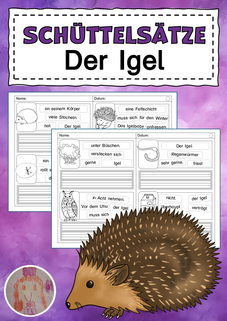 Schüttelsätze: Igel – Unterrichtsmaterial in den Fächern Sachunterricht ...