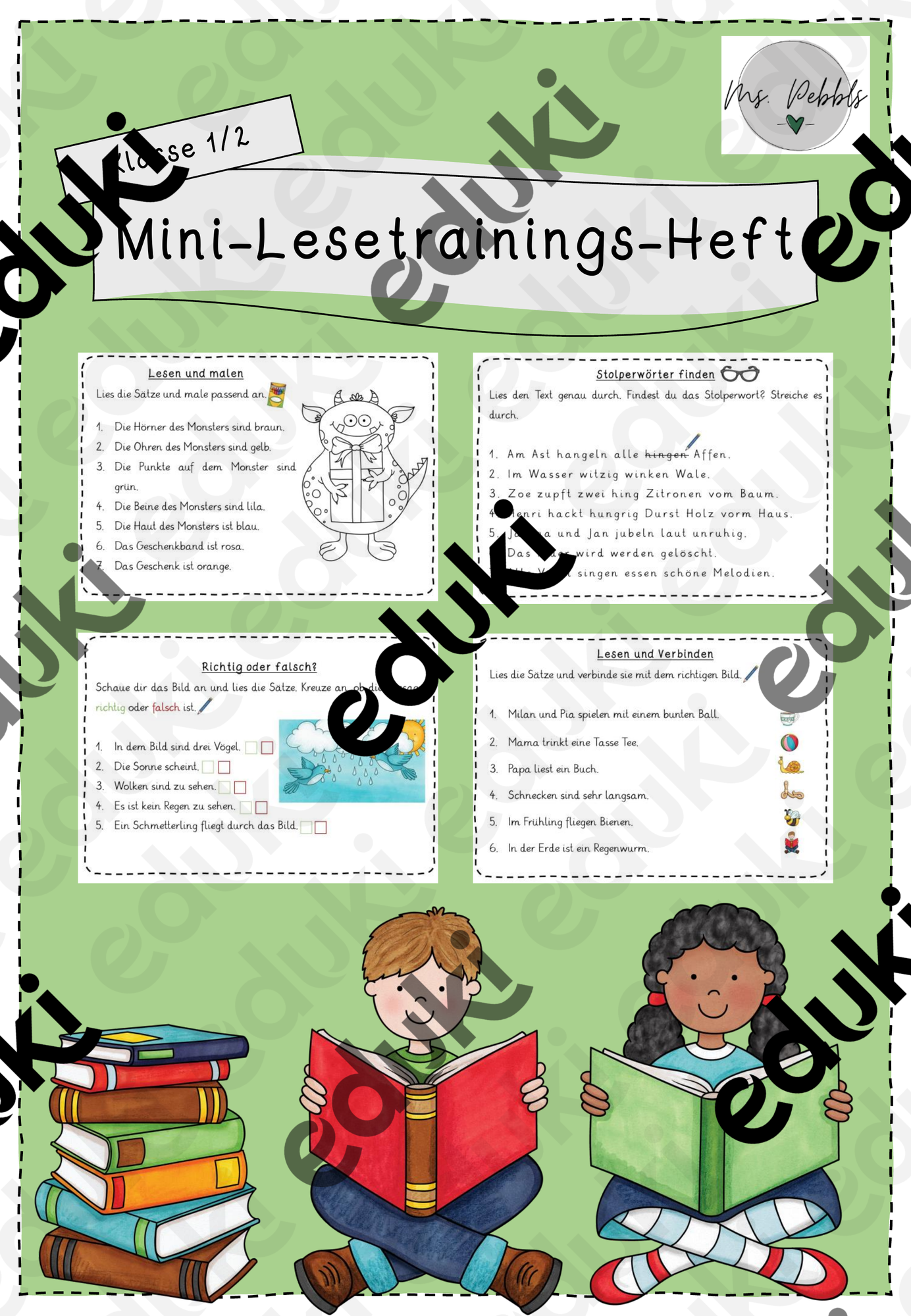 Miniheft Lesetraining – Unterrichtsmaterial im Fach Deutsch