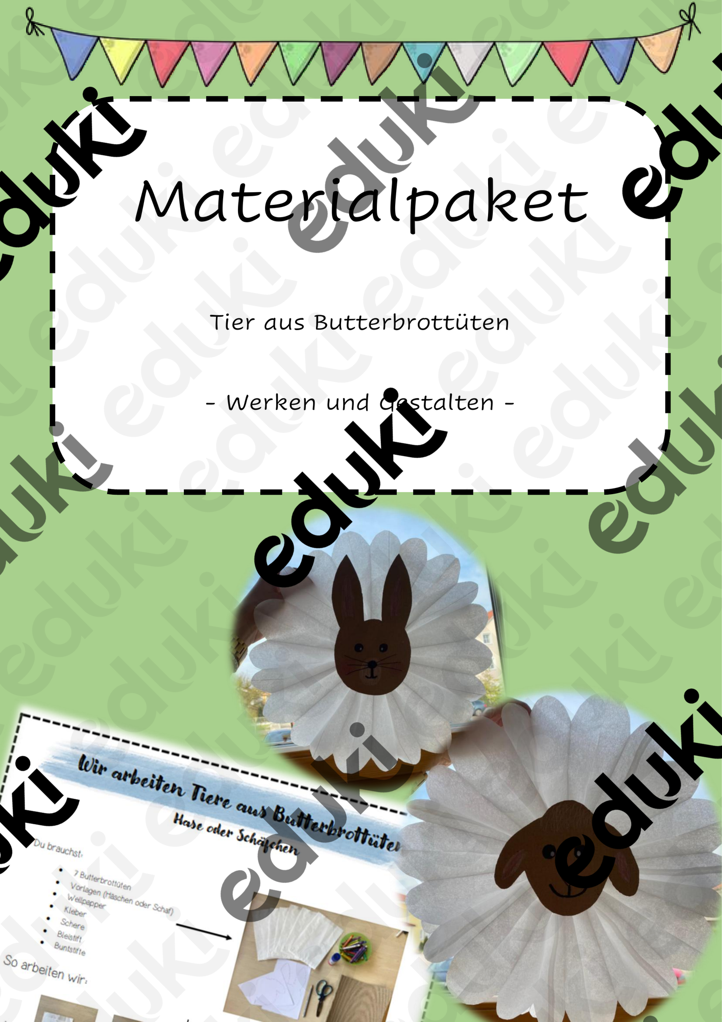 Tier aus Butterbrottüten - Werken und Gestalten – Unterrichtsmaterial ...