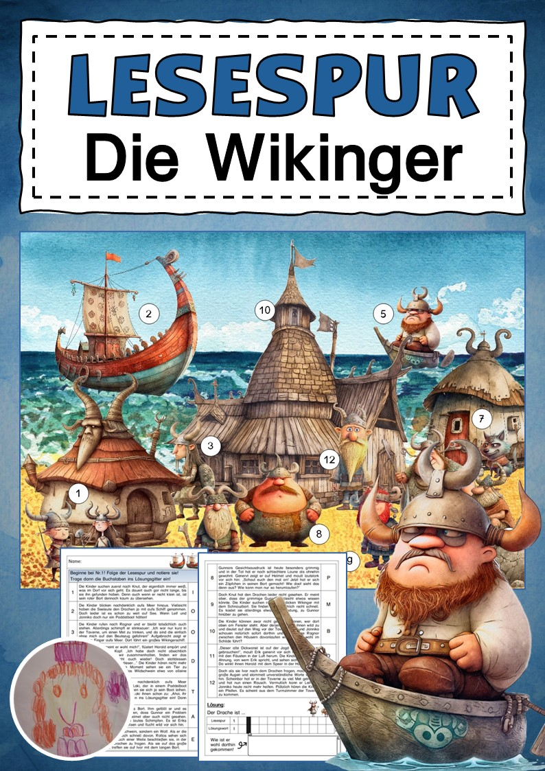 Lesespurgeschichte: Wikinger – Unterrichtsmaterial im Fach Deutsch