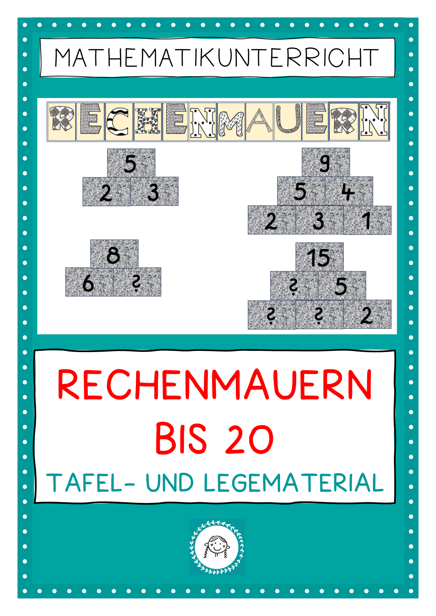 Rechenmauern bis 20. Tafelmaterial – Unterrichtsmaterial im Fach Mathematik