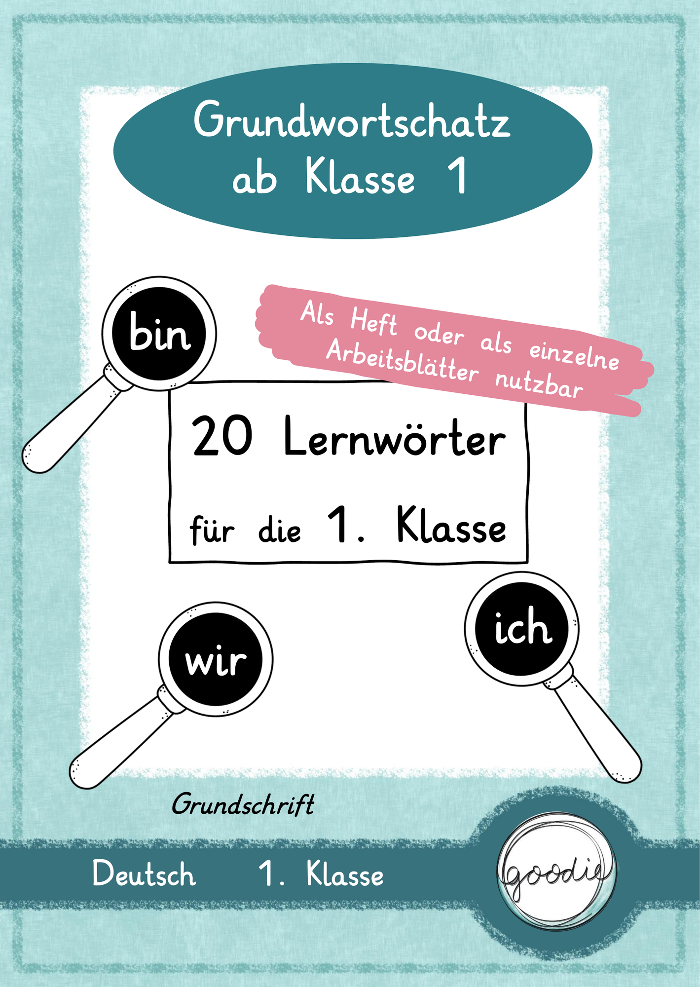20 Lernwörter für die 1. Klasse – Unterrichtsmaterial im Fach Deutsch
