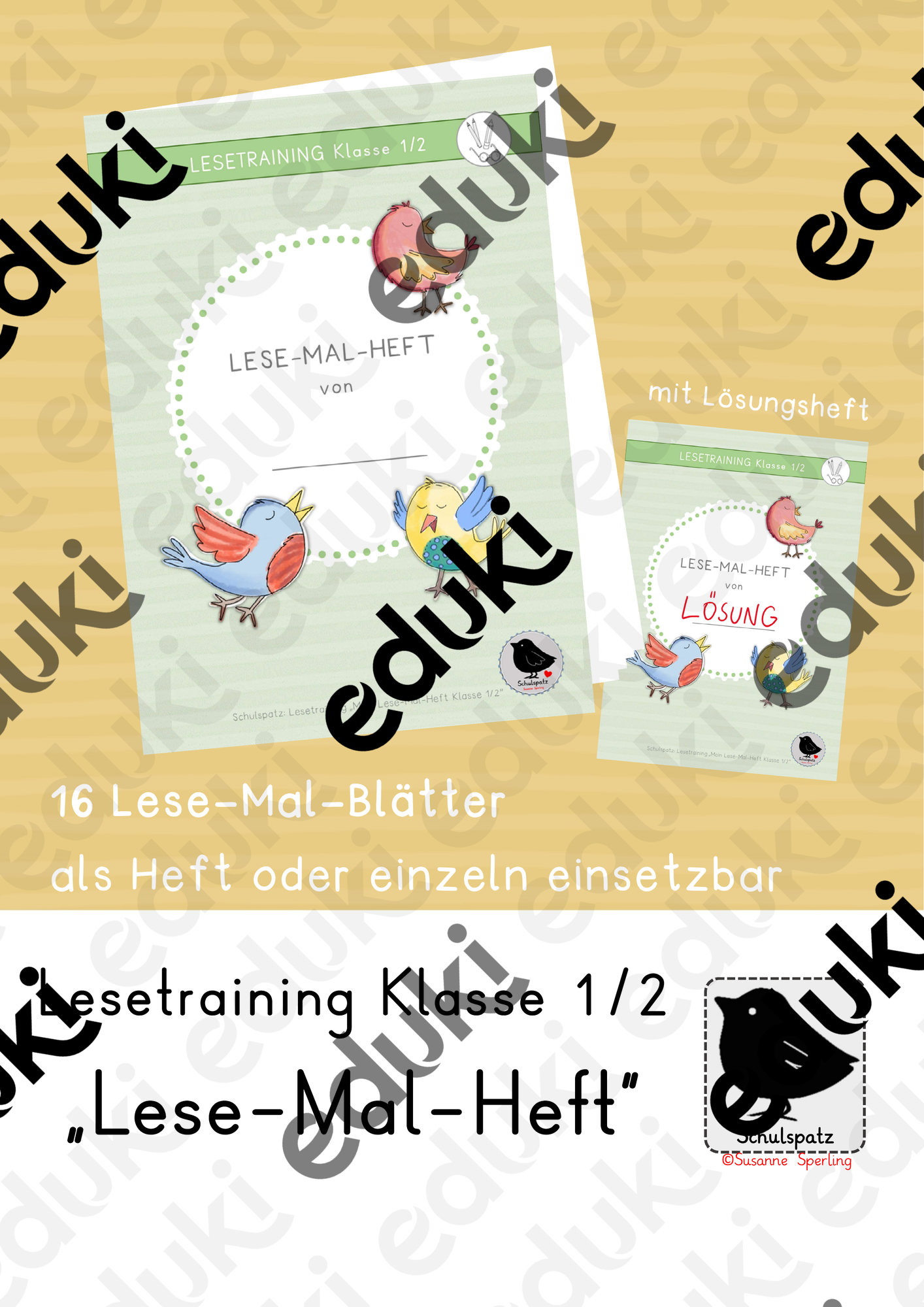 Lesetraining: Lese Mal Heft in Klasse 1/2 – Unterrichtsmaterial im Fach