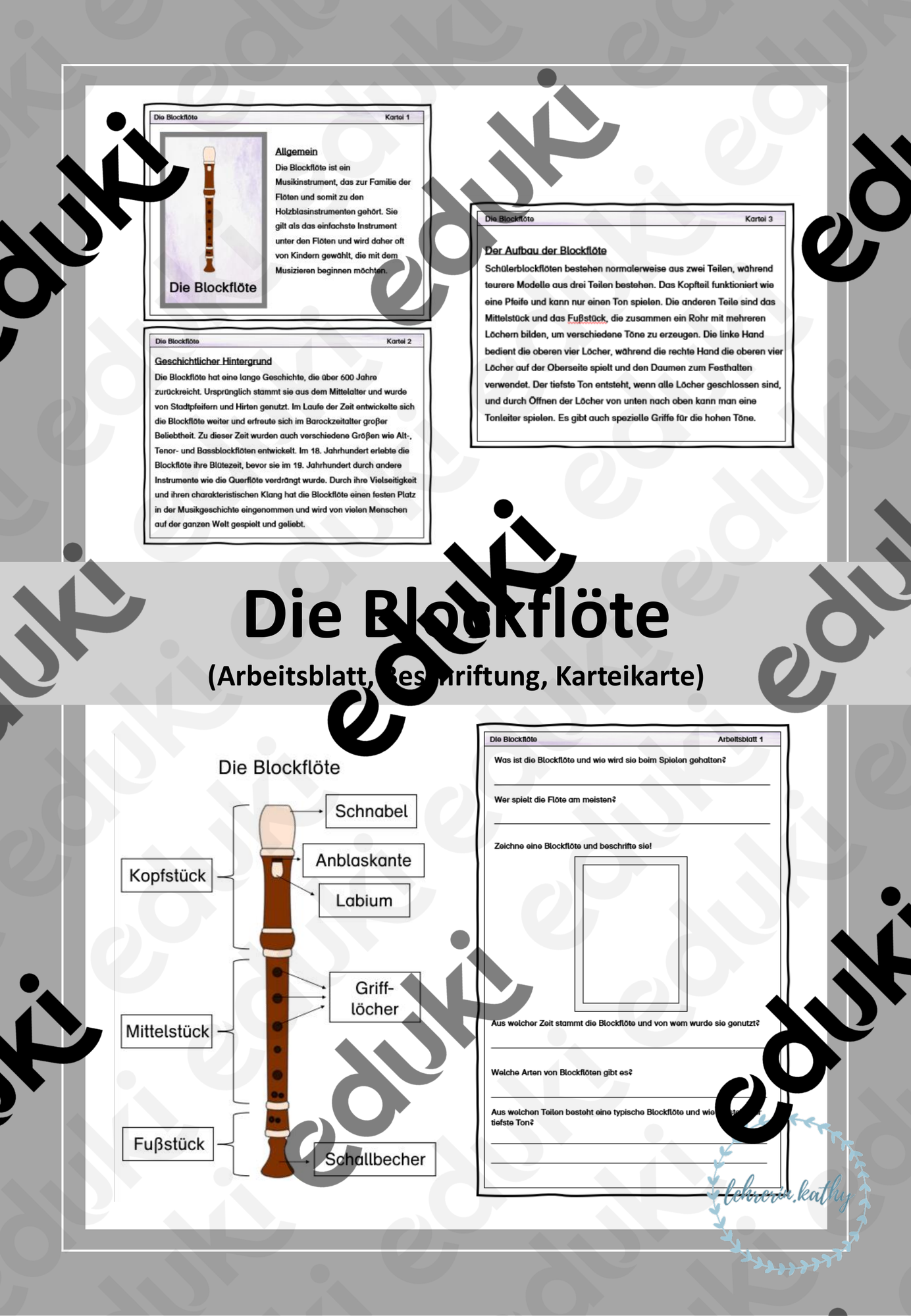 Die Blockflöte – Unterrichtsmaterial im Fach Musik