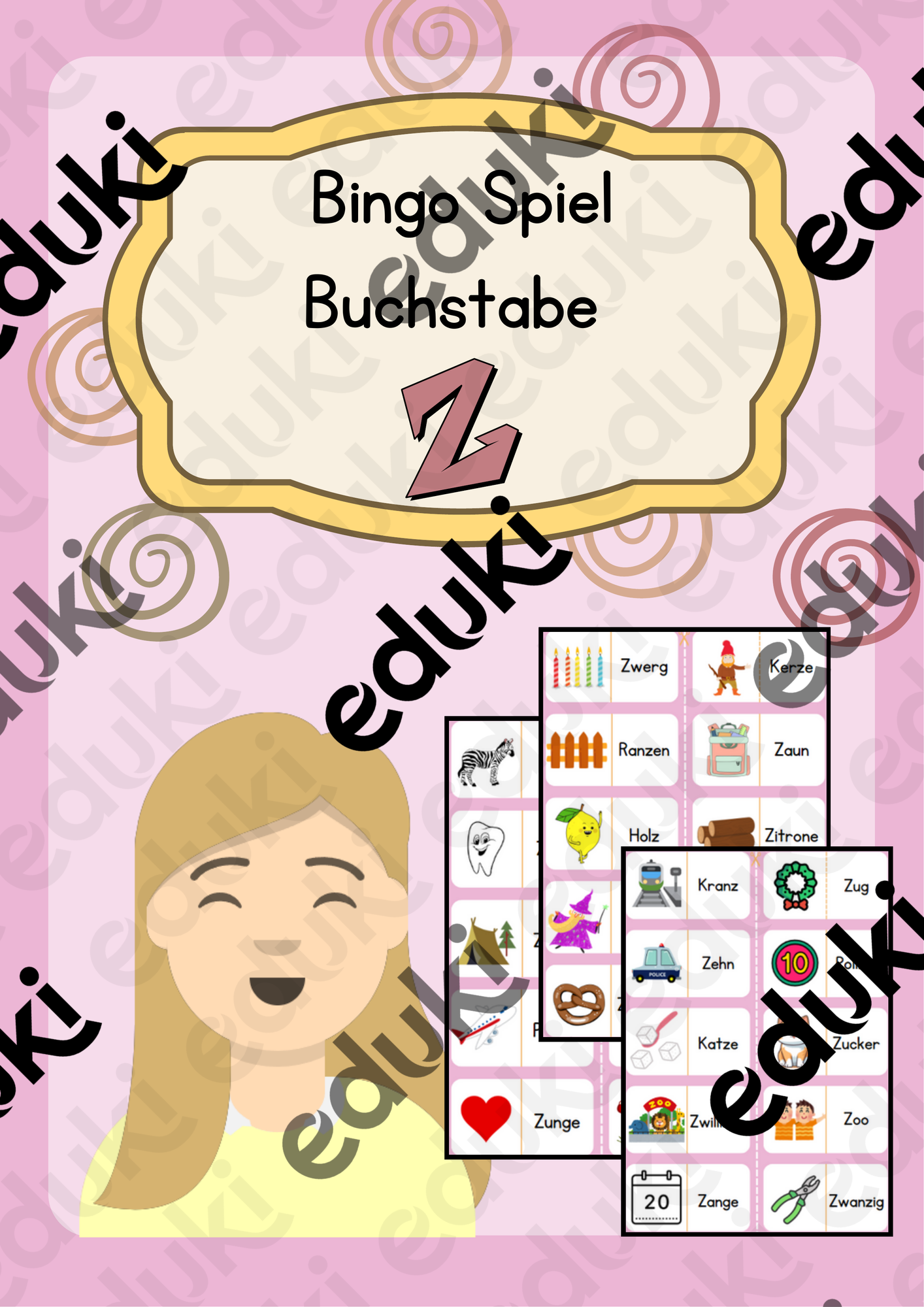 spielzeug mit z BINGO SPIEL -Buchstabe Z – Unterrichtsmaterial im Fach Deutsch