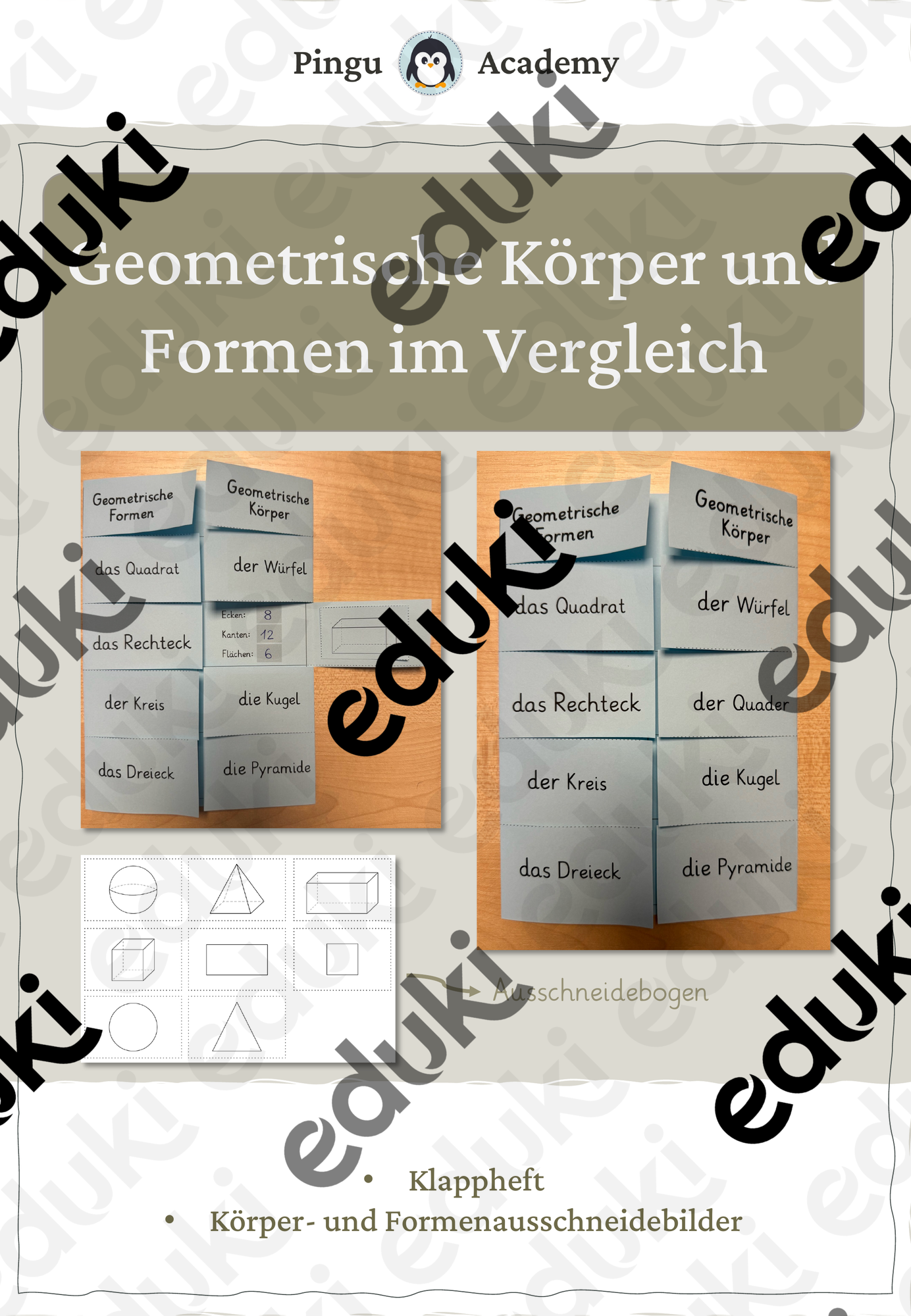 Geometrische Formen und Körper im Vergleich (Klappmerkheft ...