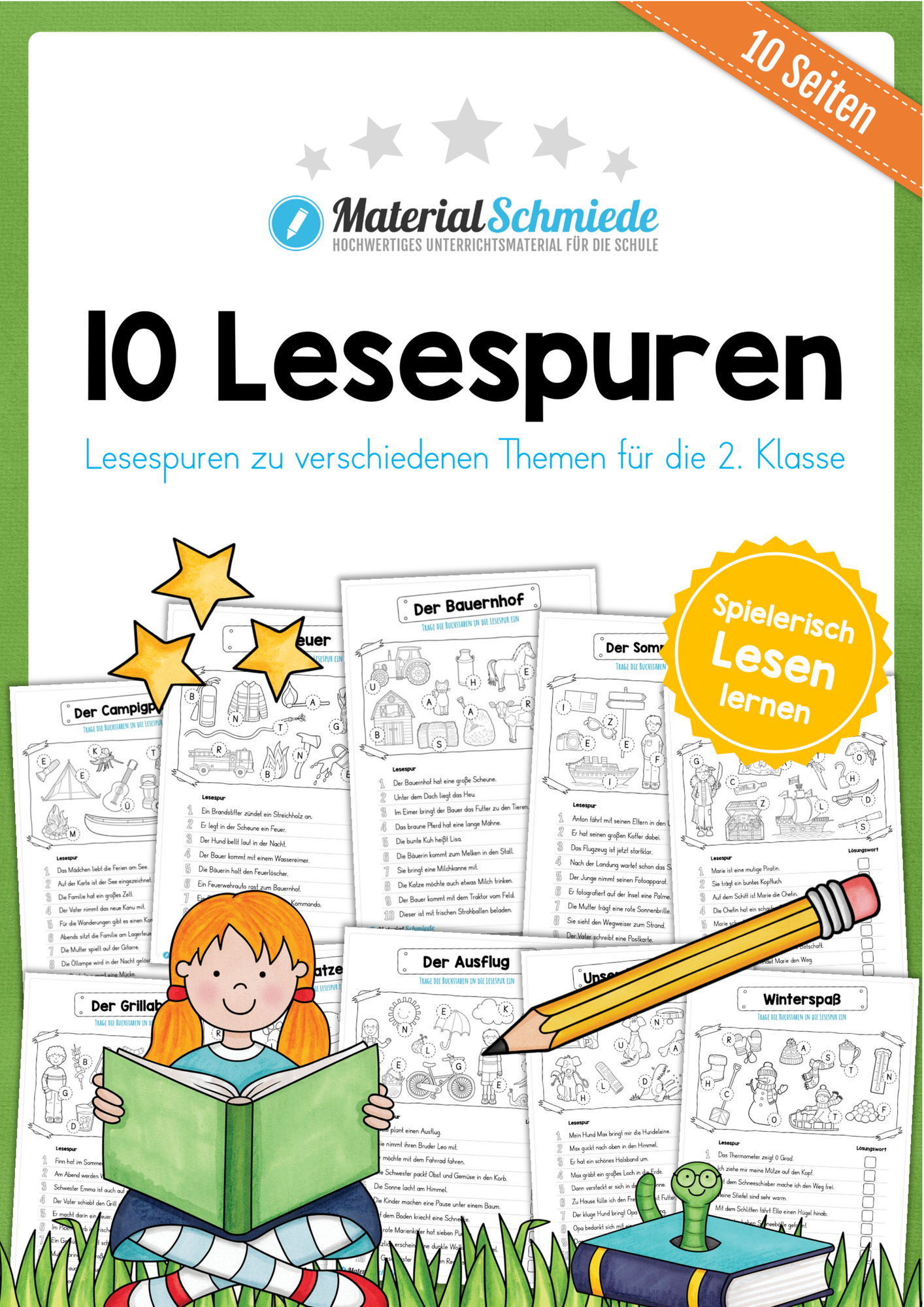10 Lesespuren (Lesen lernen) – Unterrichtsmaterial im Fach Deutsch