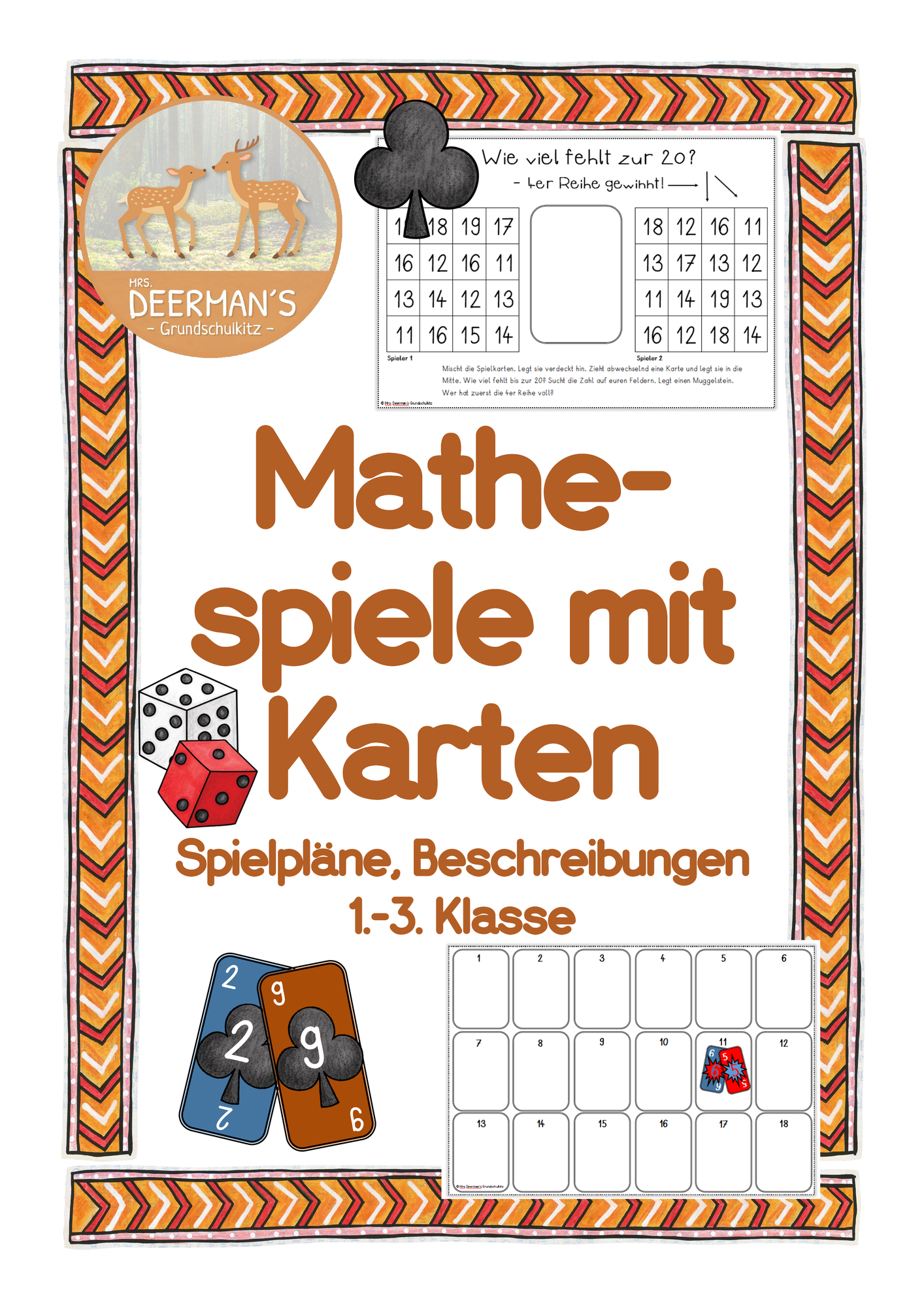Mathespiele mit Karten – Unterrichtsmaterial im Fach Mathematik