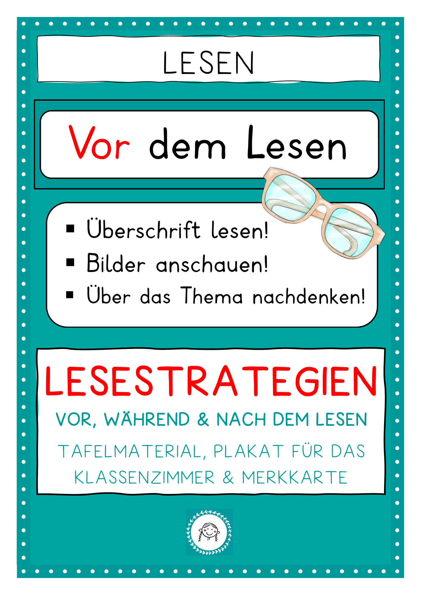 Lesestrategien. Plakate und Merkkarte – Unterrichtsmaterial im Fach Deutsch