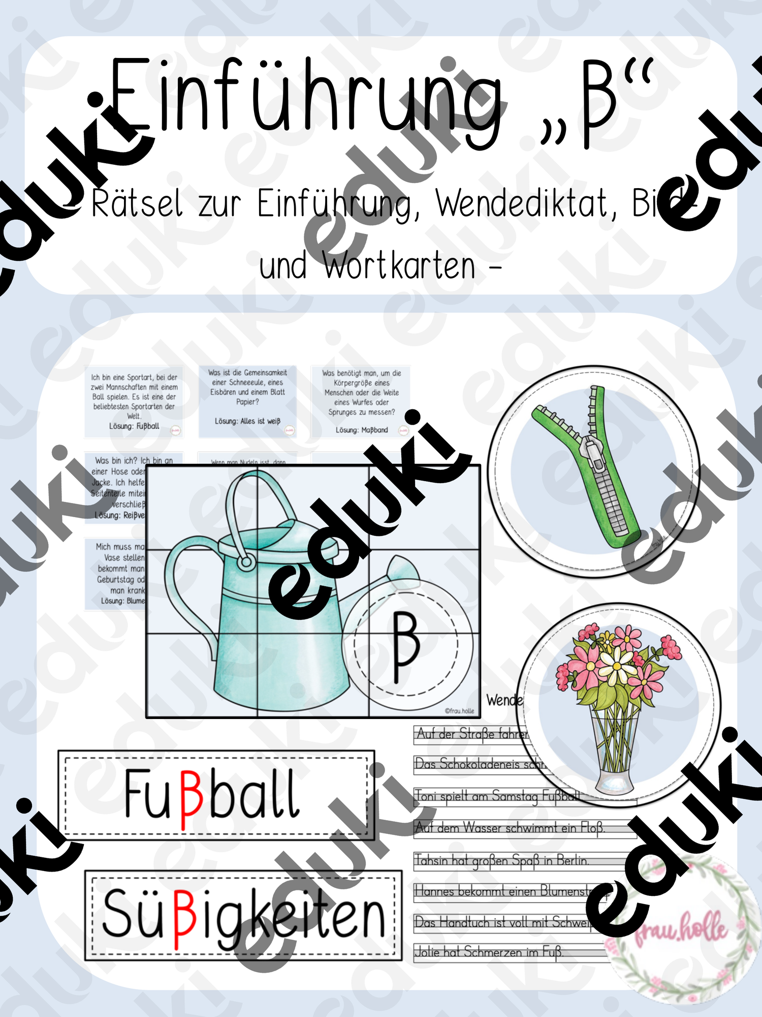 Buchstabeneinführung ß – Unterrichtsmaterial im Fach Deutsch