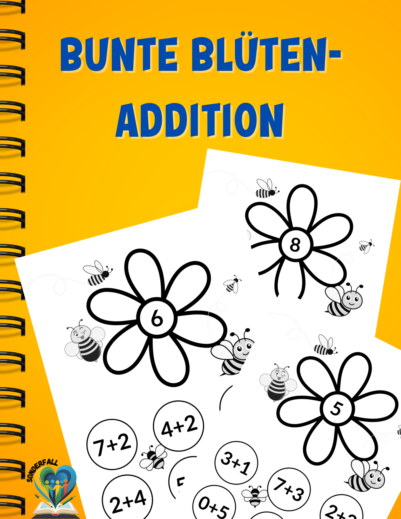 Bunte Blüten-Addition - Addieren im Zahlenraum bis 10