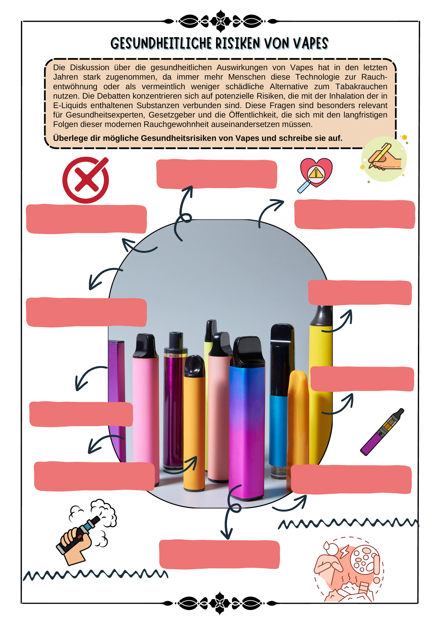 Vapes - Vapen - gesundheitliche Risiken und Langzeitfolgen - Auswirkungen