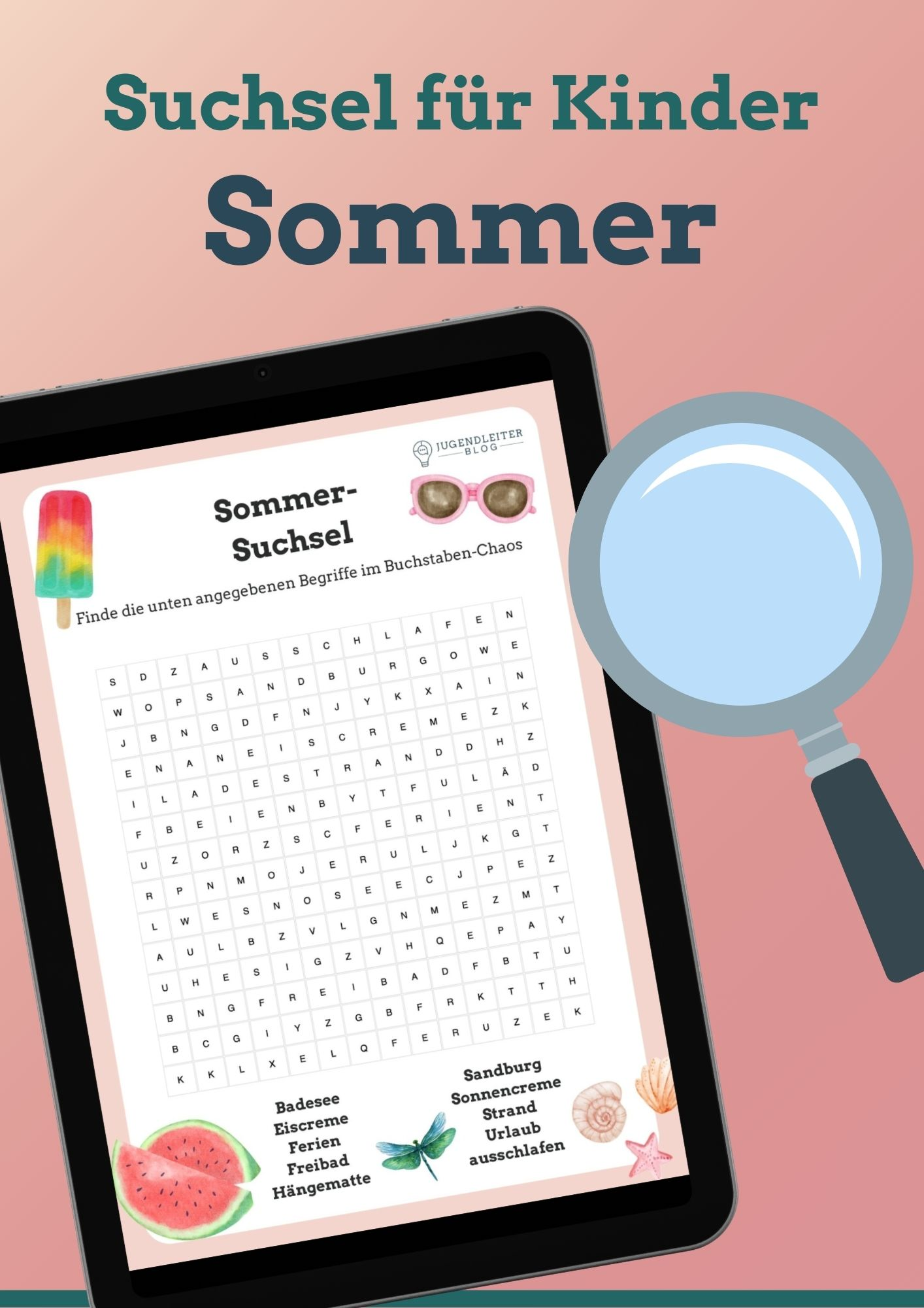 Suchsel für Kinder: Sommer – Unterrichtsmaterial im Fach Fachübergreifendes