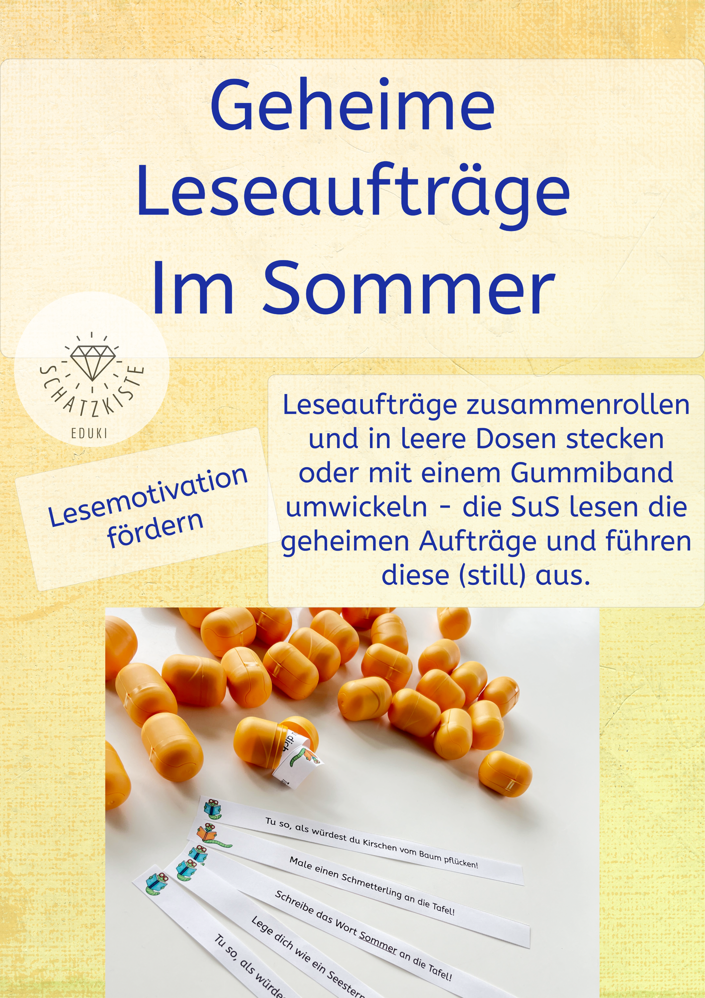 Geheime Leseaufträge - Im Sommer – Unterrichtsmaterial im Fach Deutsch