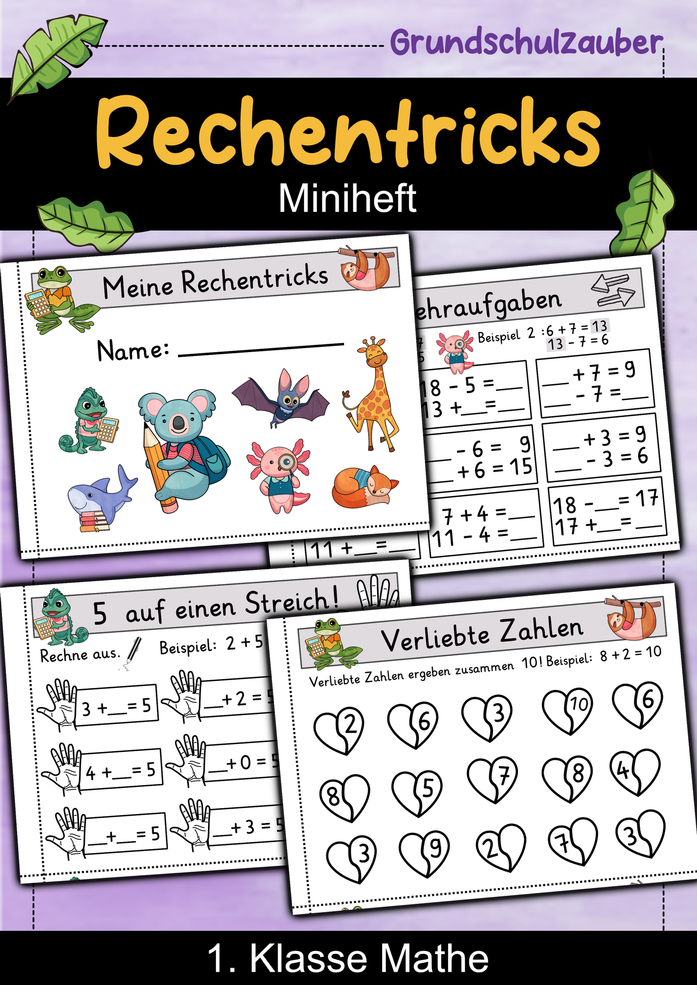 Meine Rechentricks - Miniheft für die 1. Klasse Mathe Zahlenraum 20