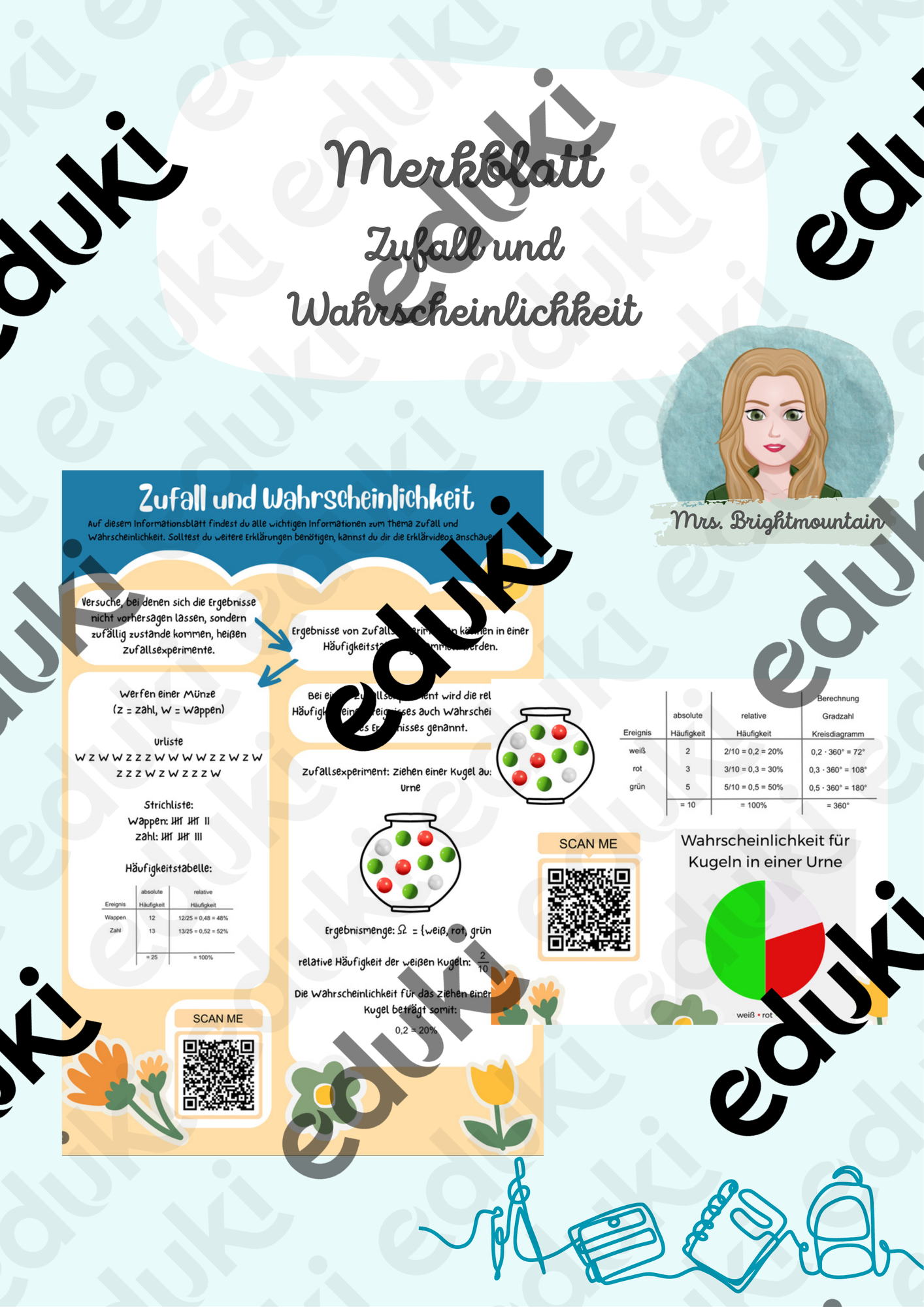 Merkblatt: Zufall und Wahrscheinlichkeit – Unterrichtsmaterial im Fach