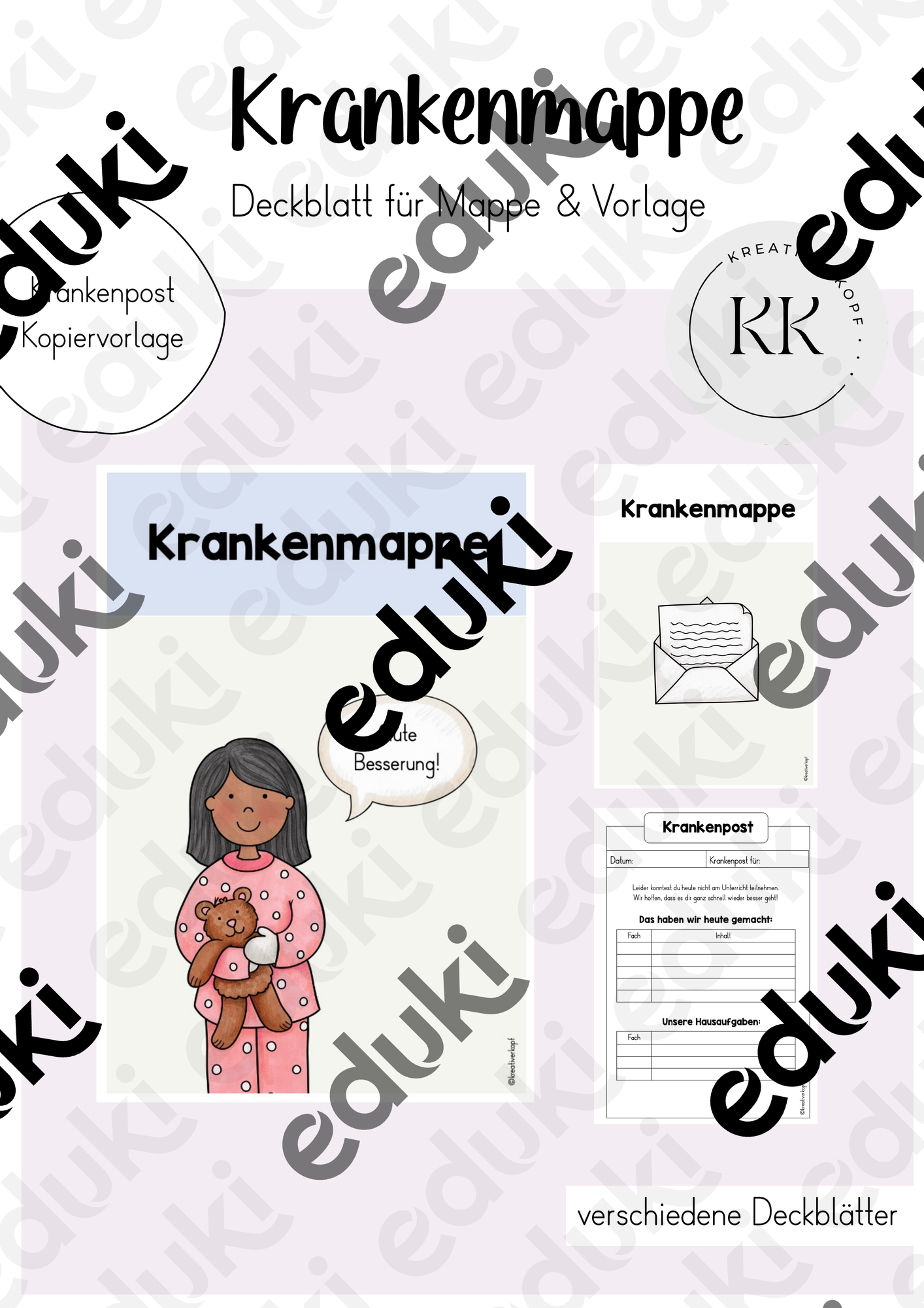 Krankenmappe - Krankenpost – Unterrichtsmaterial im Fach Fachübergreifendes