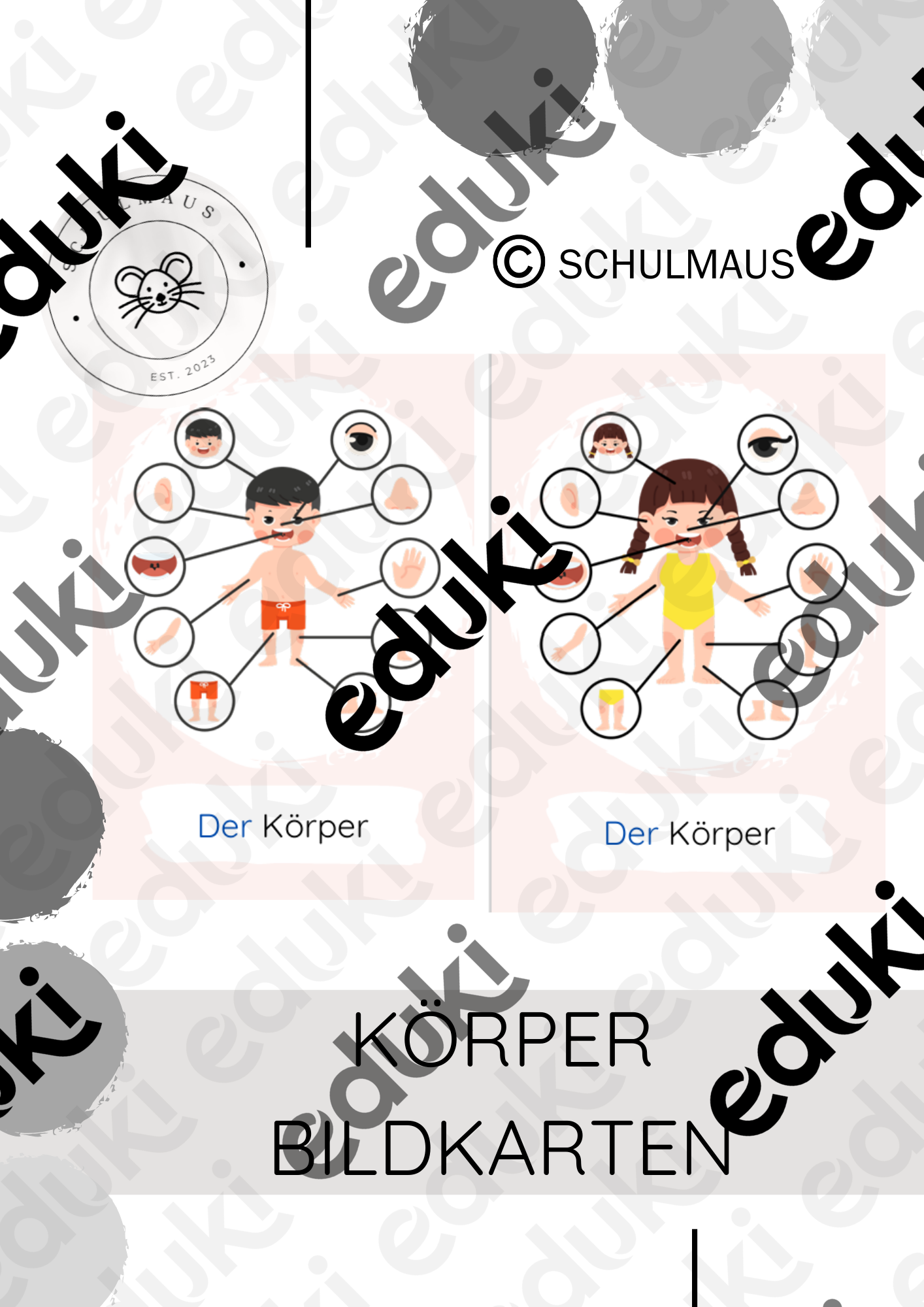 Der Körper Bildkarten – Unterrichtsmaterial im Fach Sachunterricht