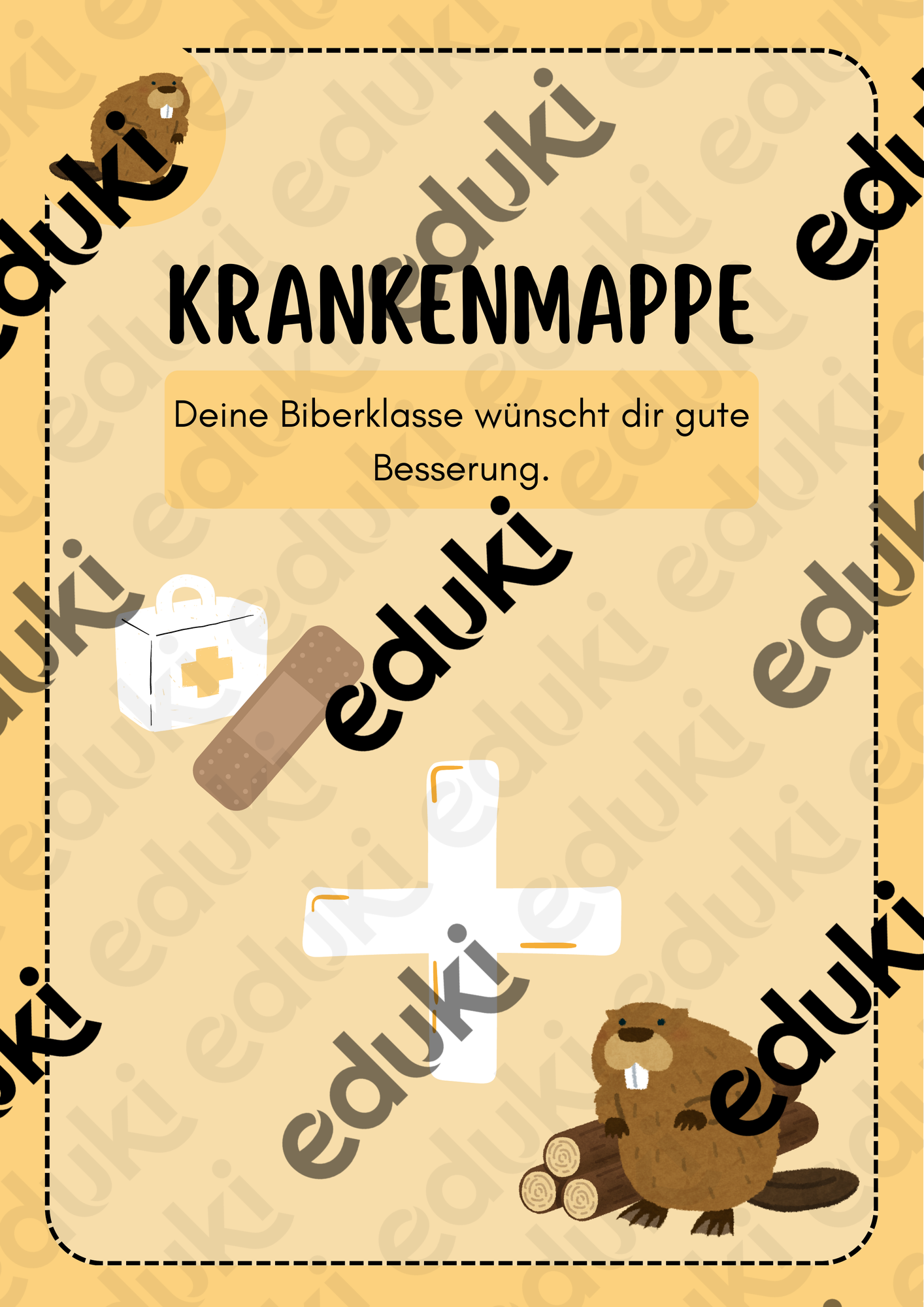 Krankenmappe/Krankenpost - Biberklasse – Unterrichtsmaterial im Fach ...