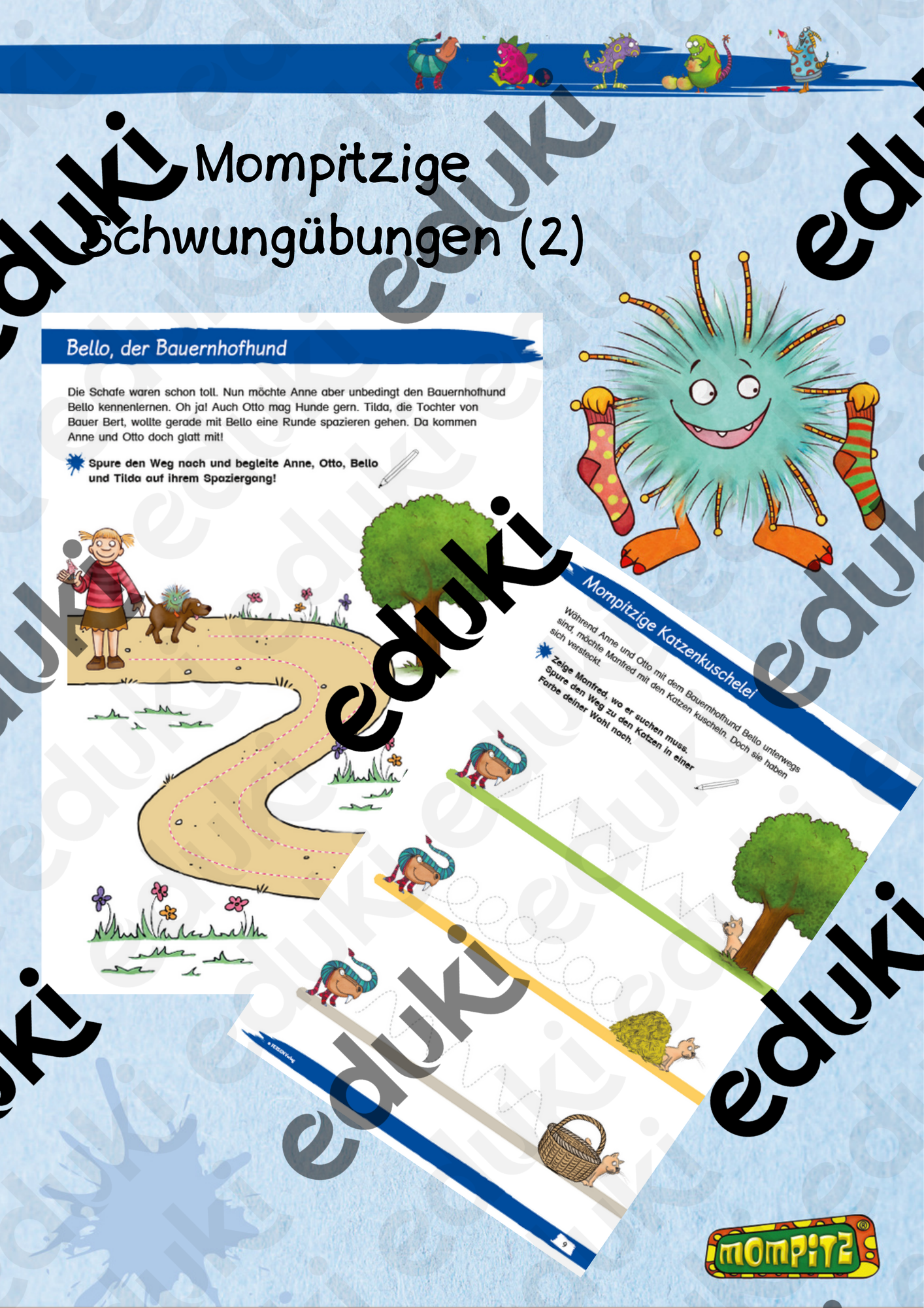 Mompitzige Schwungübungen (2) – Unterrichtsmaterial in den Fächern