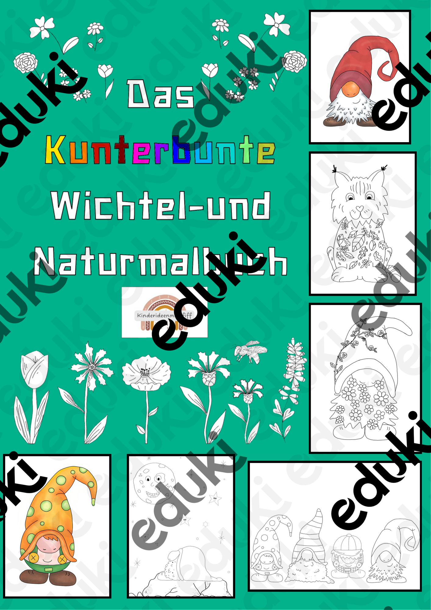 Das Kunterbunte Wichtel-und Naturmalbuch / Ausmalbilder