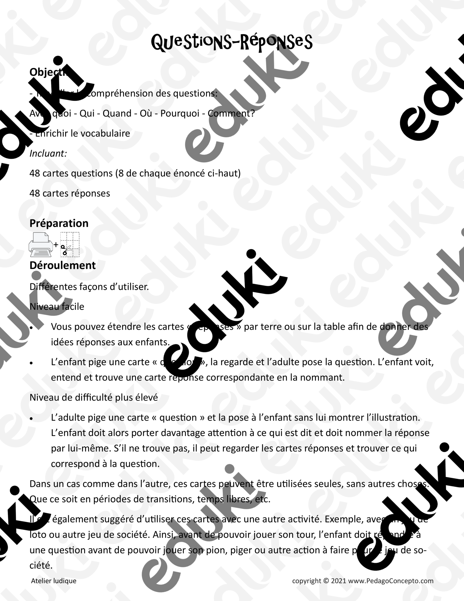 Atelier - Questions Réponses - Ressource pédagogique pour ton cours de ...