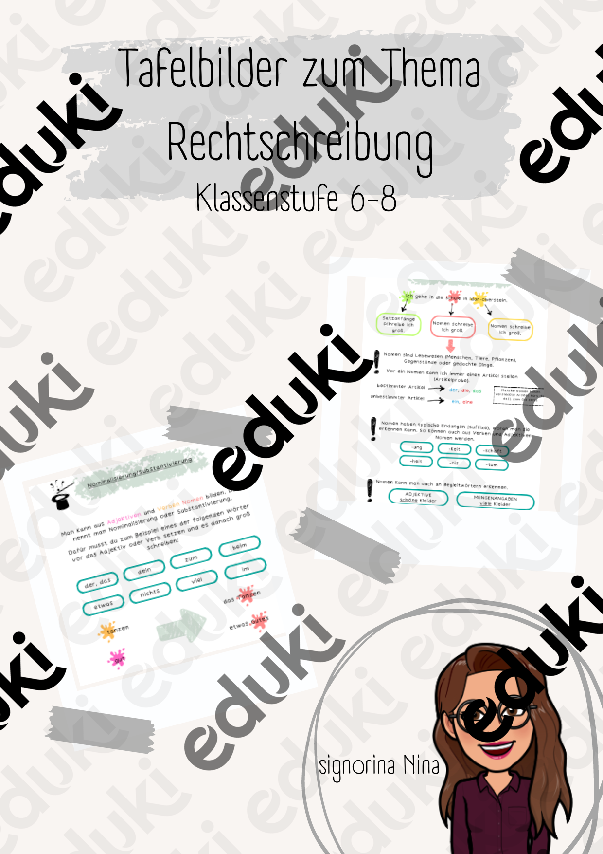 Tafelbilder zur Rechtschreibung - Klasse 6-7 – Unterrichtsmaterial im
